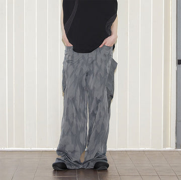 49PERCENT LABELROOM Grey Camo Cargo Pants-Pants-S-Free Shipping Leatheretro