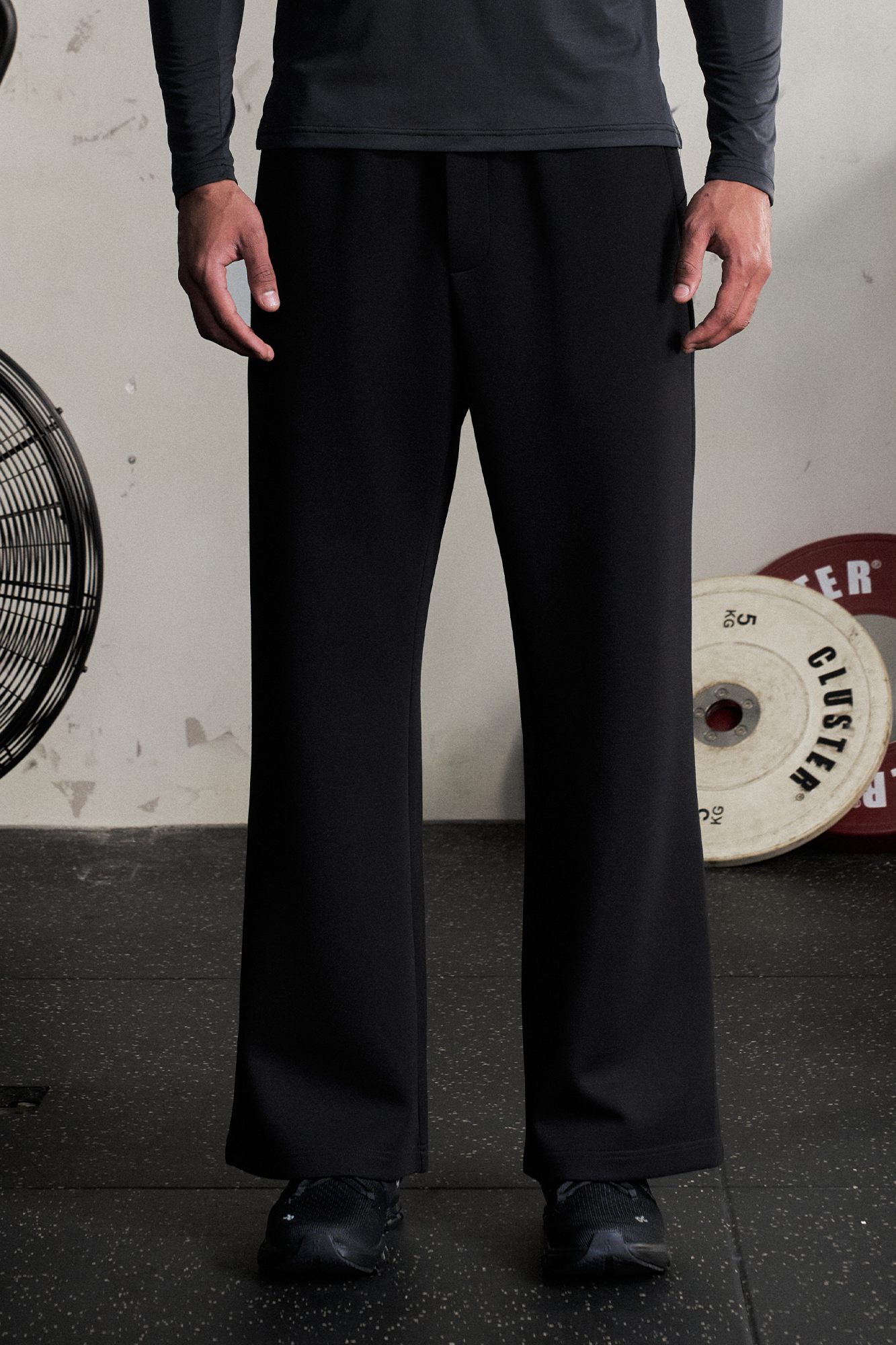 PUMPPLUS Moisture-Wicking Flared Straight-Leg Pants-Pants-S-White-Free Shipping Leatheretro