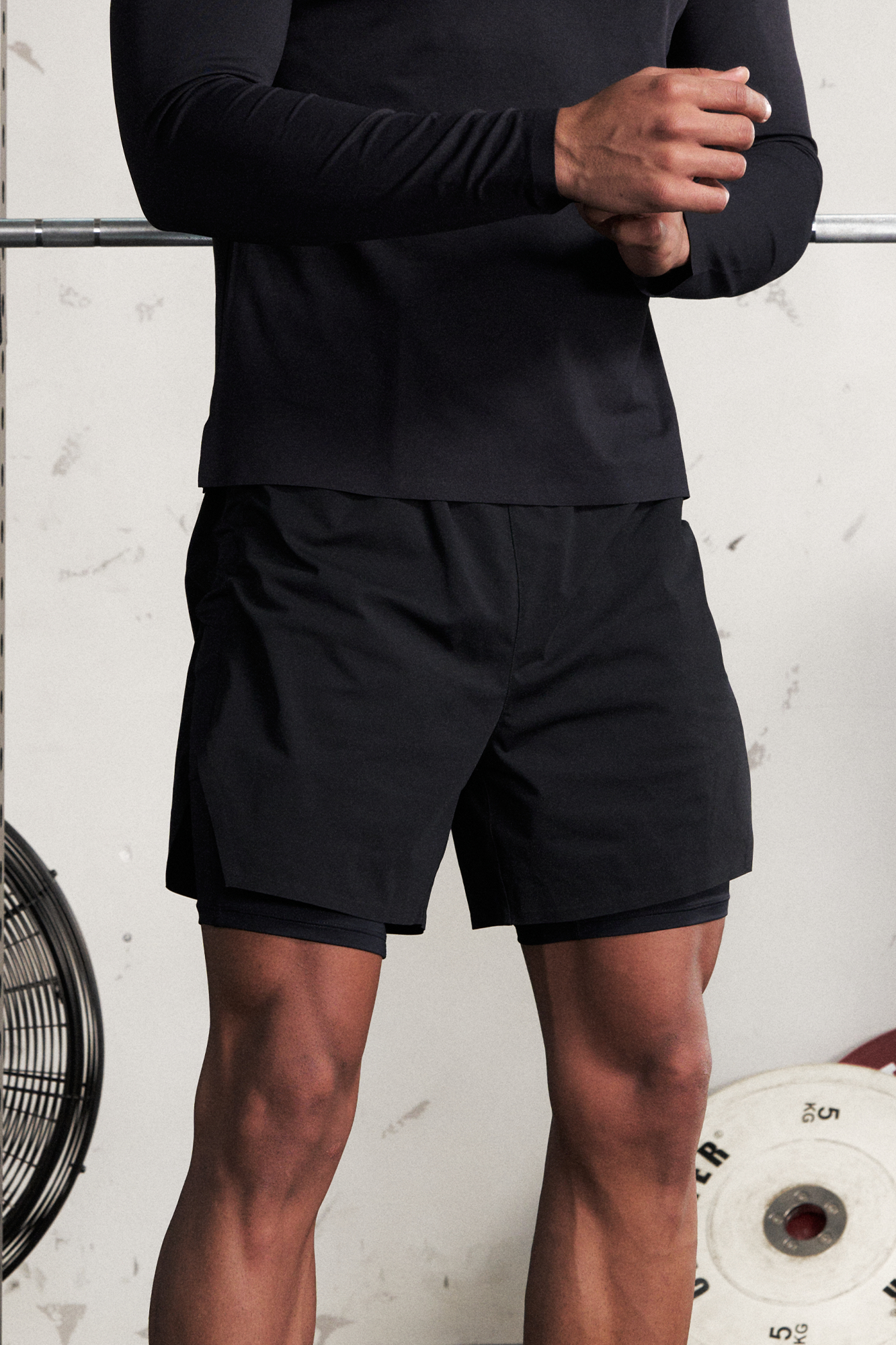 PUMPPLUS Quick-Dry Layered Training Shorts-Shorts-S-Khaki-Free Shipping Leatheretro