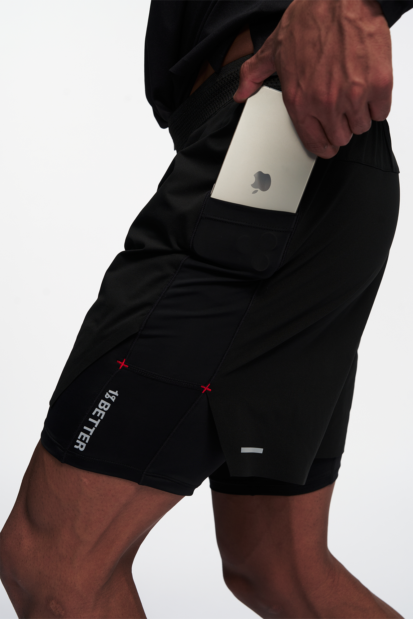 PUMPPLUS Quick-Dry Layered Training Shorts-Shorts-S-Khaki-Free Shipping Leatheretro
