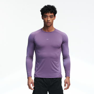PUMPPLUS Antibacterial Quick-Dry Slim Long-Sleeve Tee-L/S Tee-S-Purple-Free Shipping Leatheretro