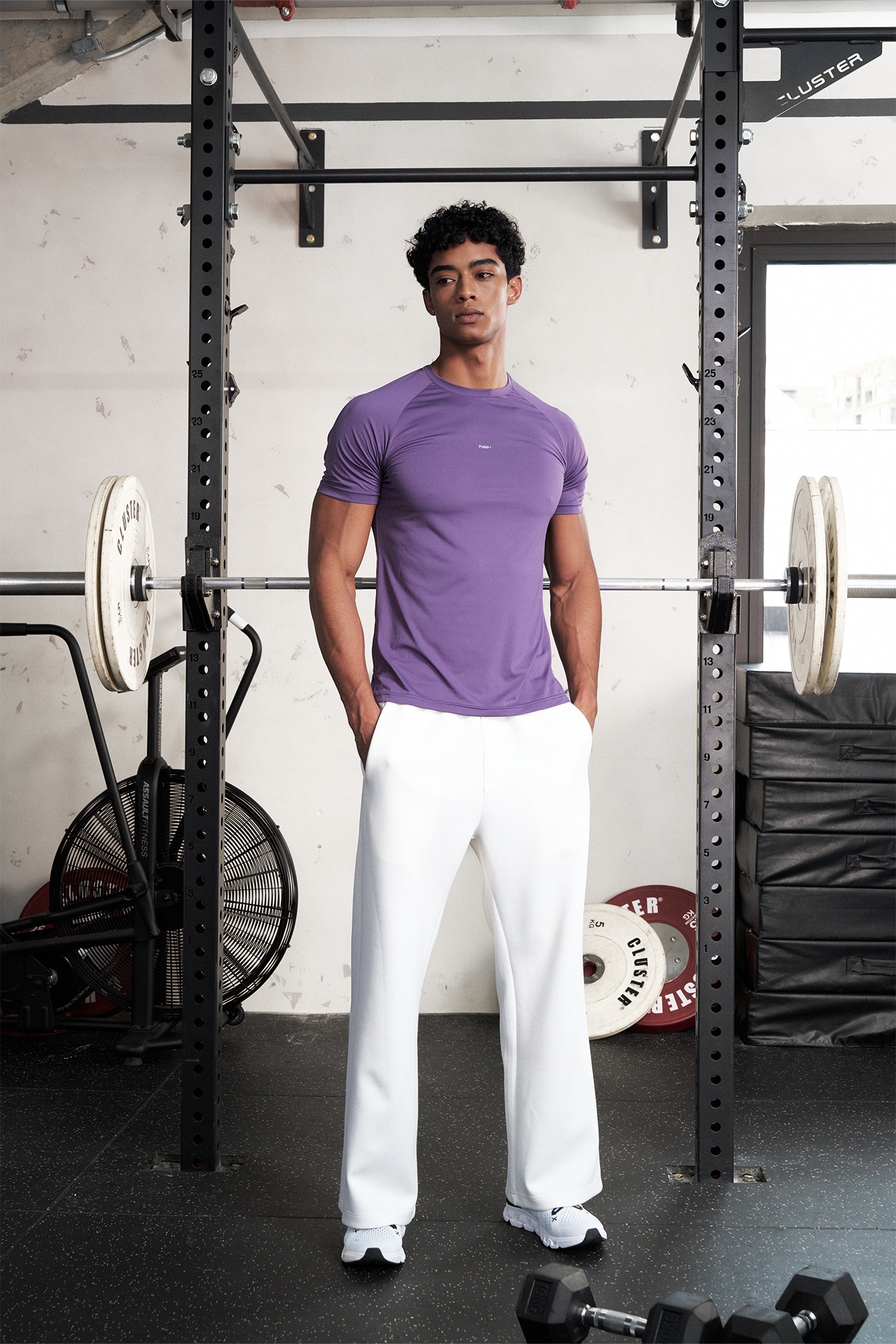 PUMPPLUS Moisture-Wicking Flared Straight-Leg Pants-Pants-S-White-Free Shipping Leatheretro