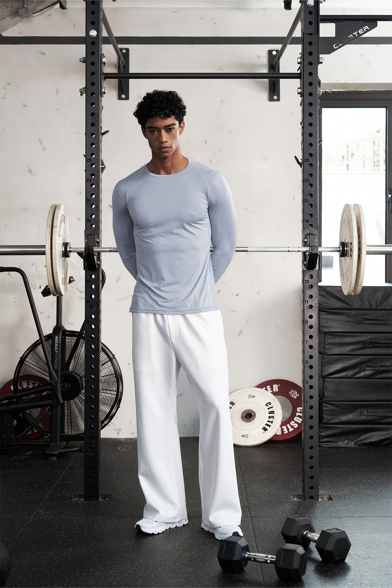 PUMPPLUS Moisture-Wicking Flared Straight-Leg Pants-Pants-S-White-Free Shipping Leatheretro