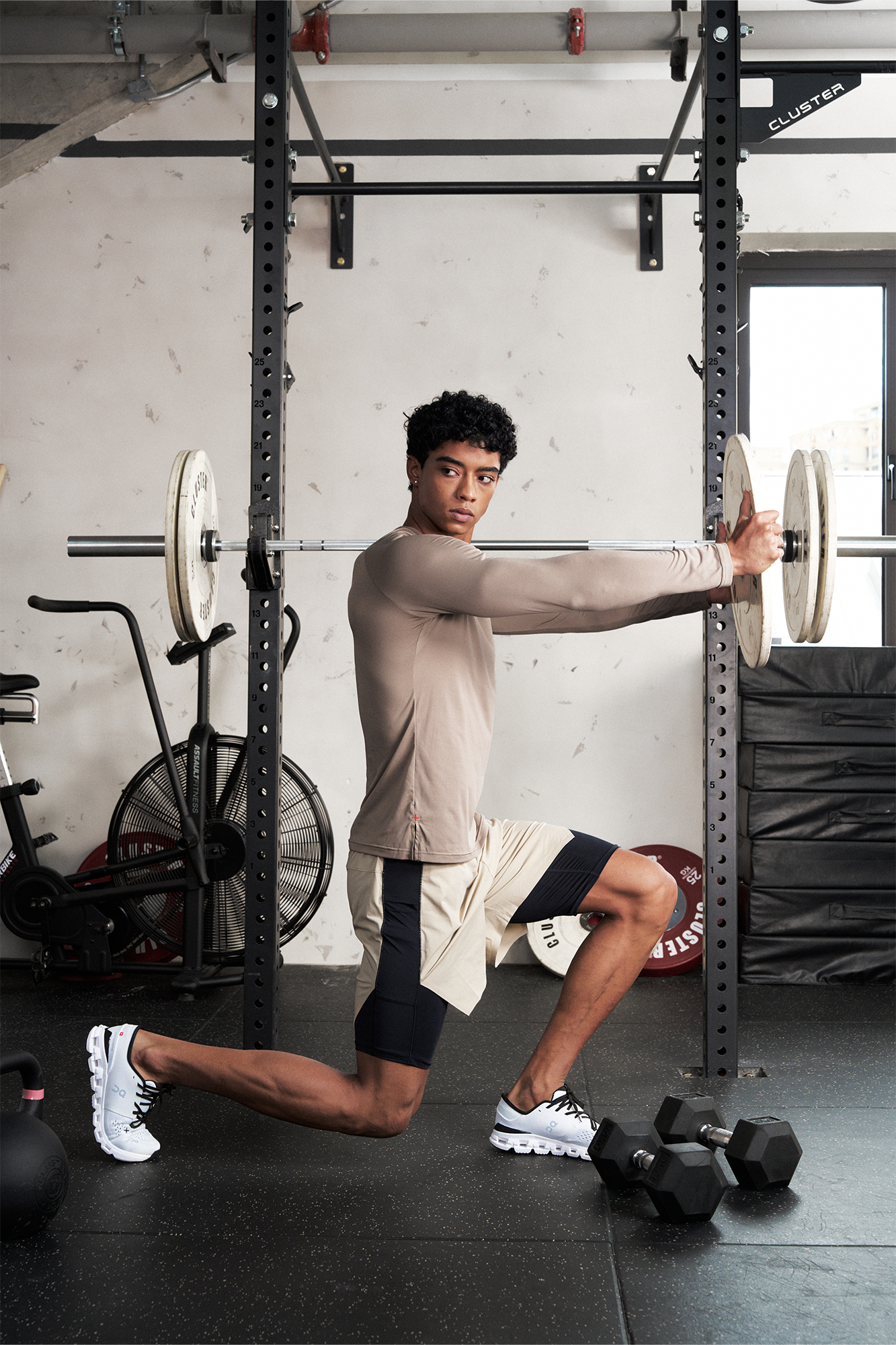 PUMPPLUS Quick-Dry Layered Training Shorts-Shorts-S-Khaki-Free Shipping Leatheretro