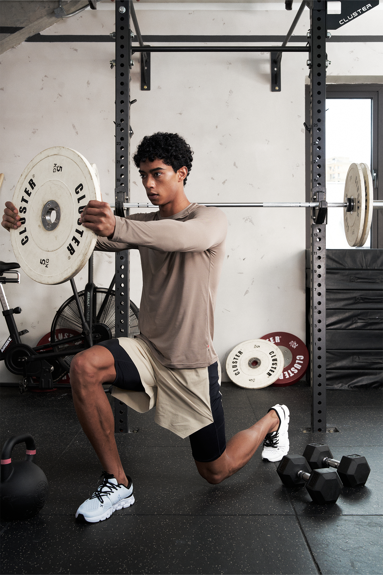 PUMPPLUS Quick-Dry Layered Training Shorts-Shorts-S-Khaki-Free Shipping Leatheretro