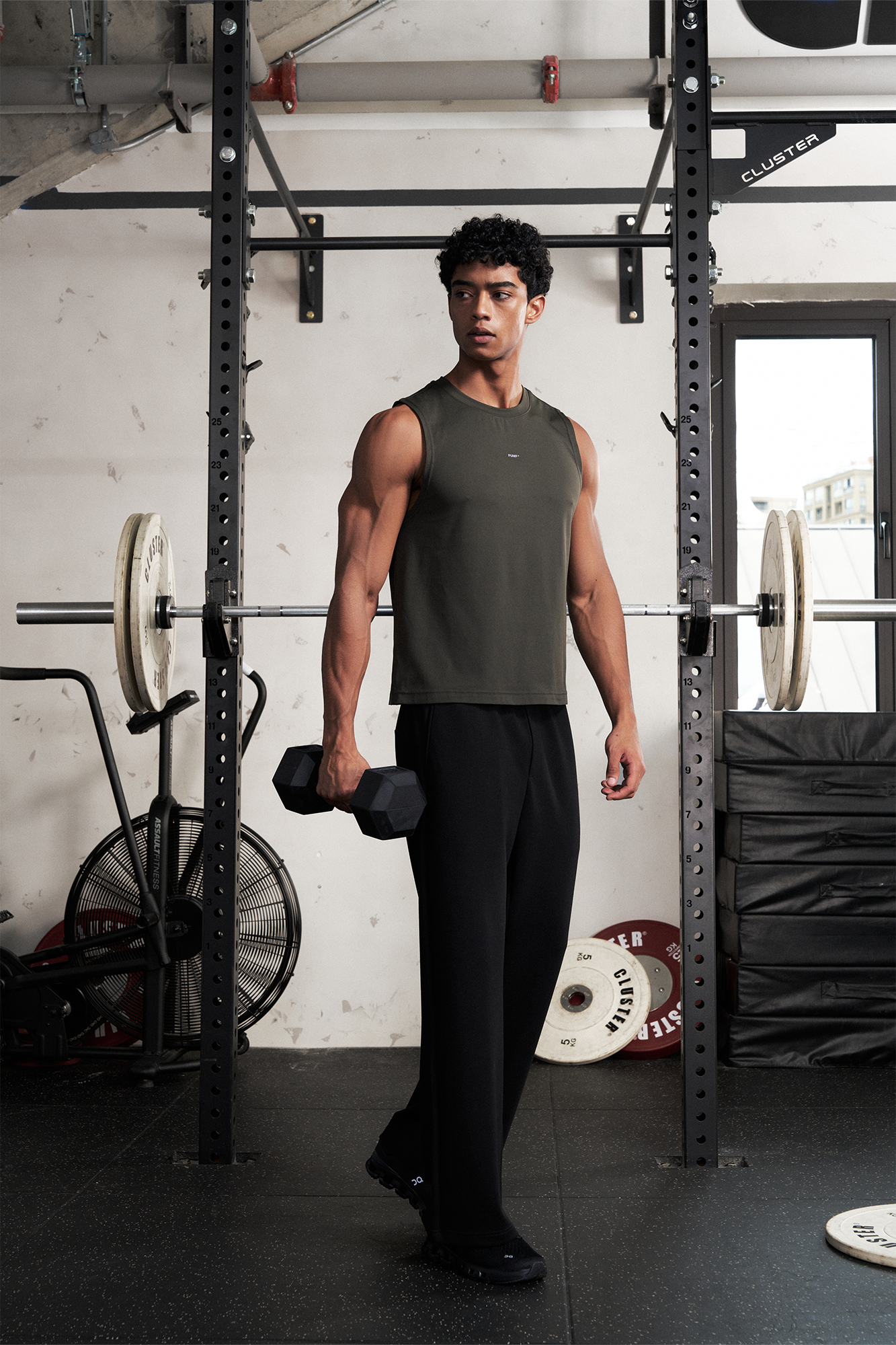 PUMPPLUS Antibacterial Quick-Dry Stretch Tank Top-Tank Top-S-Khaki-Free Shipping Leatheretro