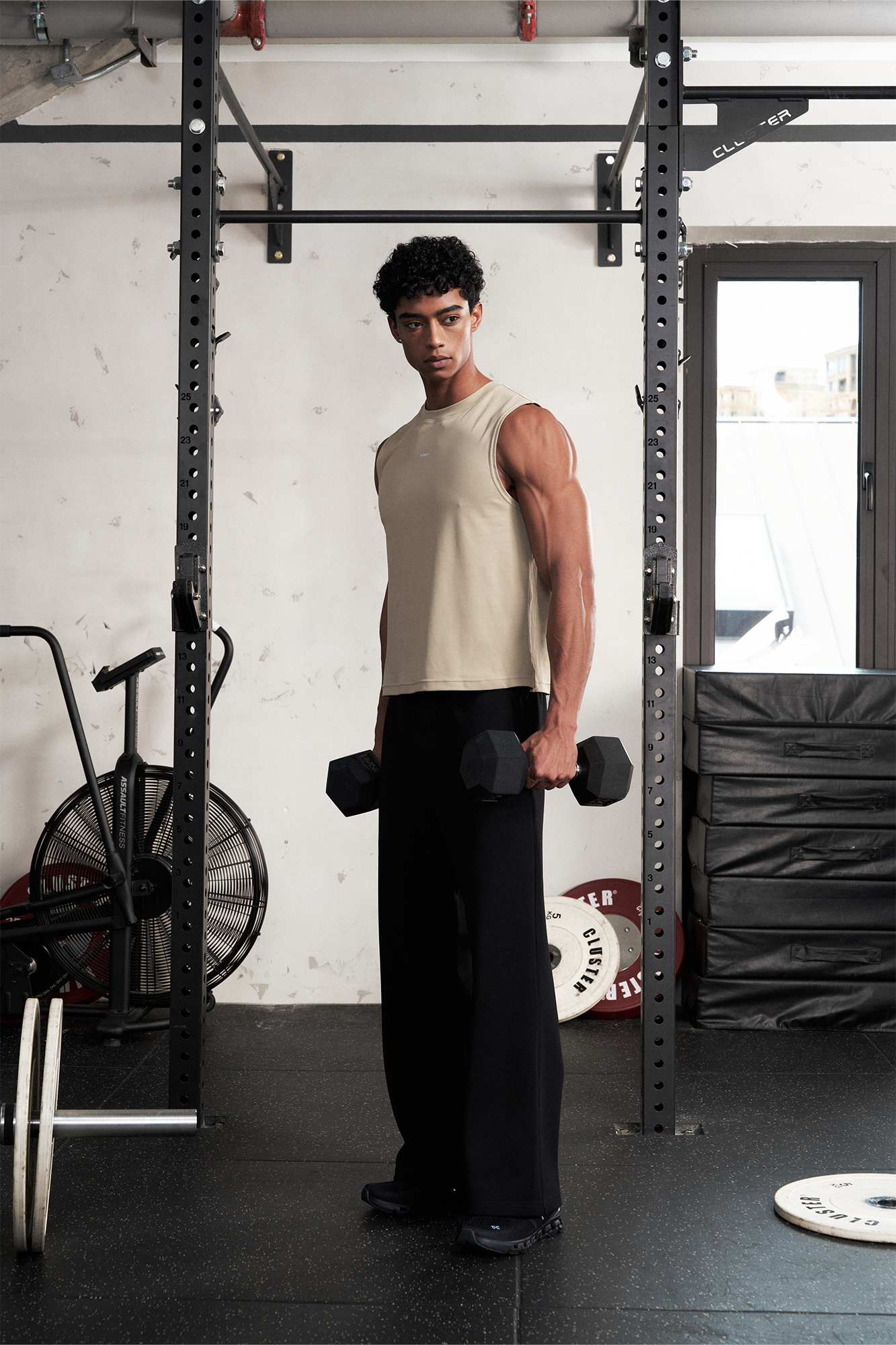 PUMPPLUS Antibacterial Quick-Dry Stretch Tank Top-Tank Top-S-Khaki-Free Shipping Leatheretro