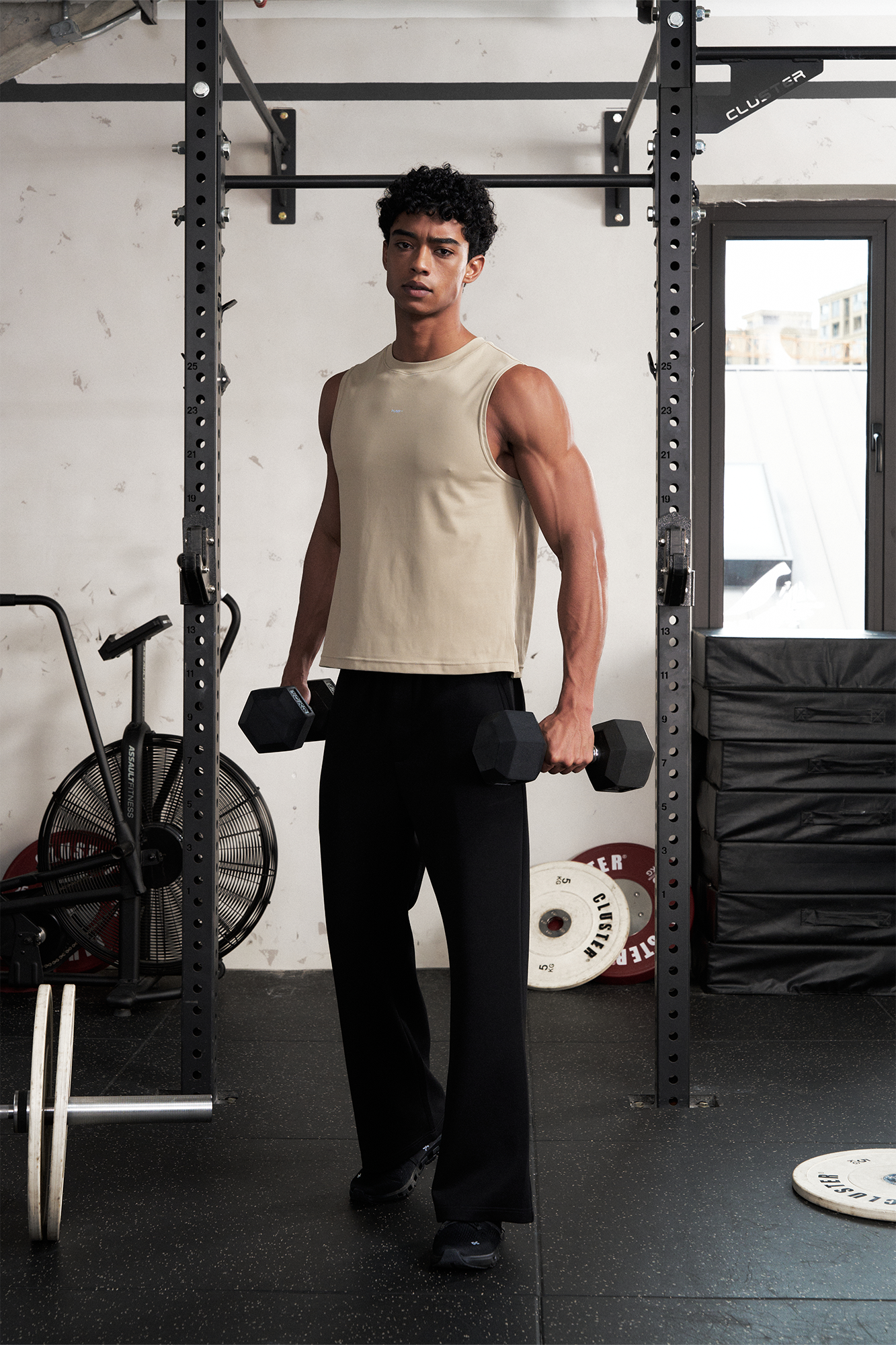 PUMPPLUS Antibacterial Quick-Dry Stretch Tank Top-Tank Top-S-Khaki-Free Shipping Leatheretro