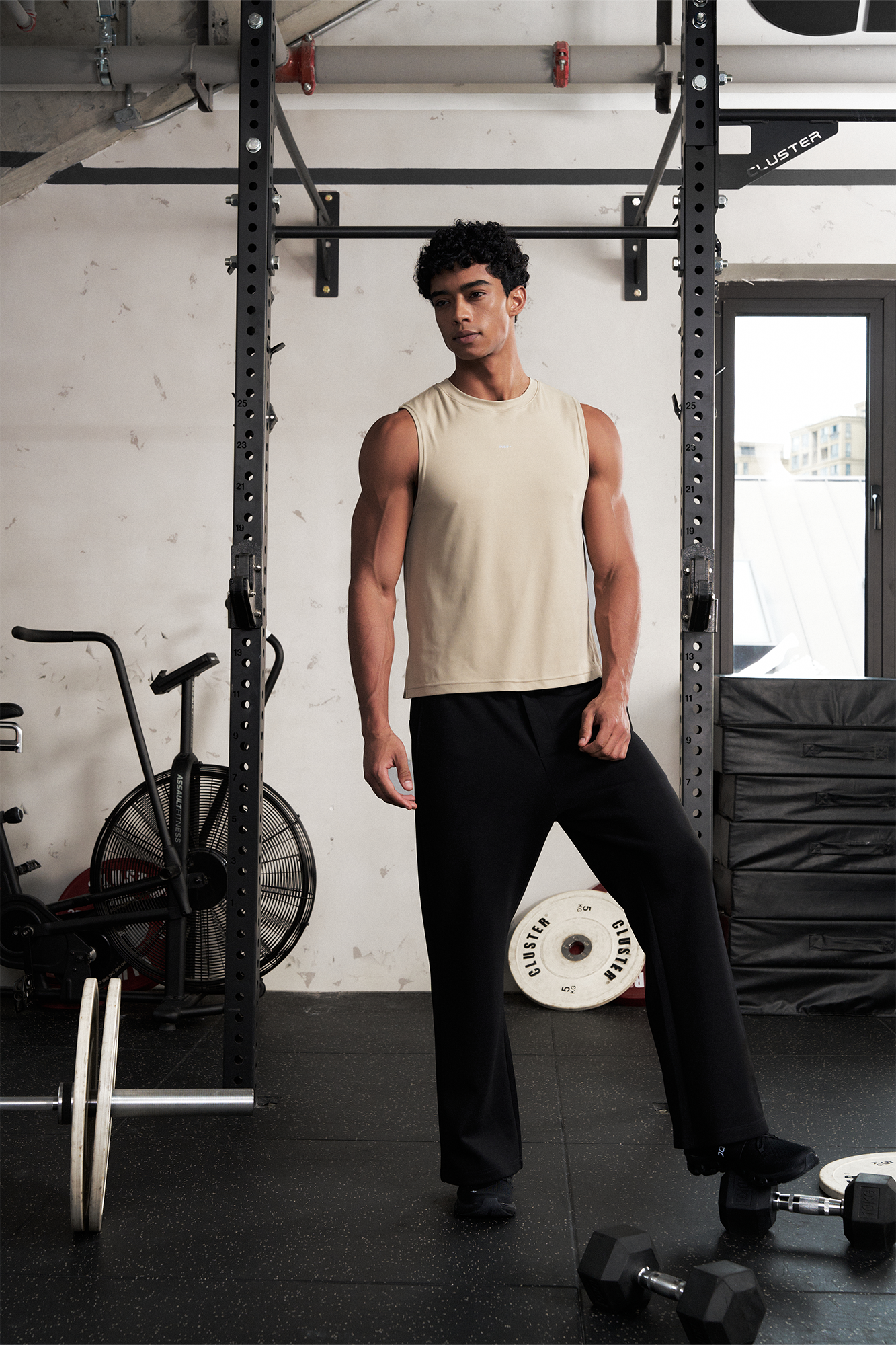 PUMPPLUS Antibacterial Quick-Dry Stretch Tank Top-Tank Top-S-Khaki-Free Shipping Leatheretro