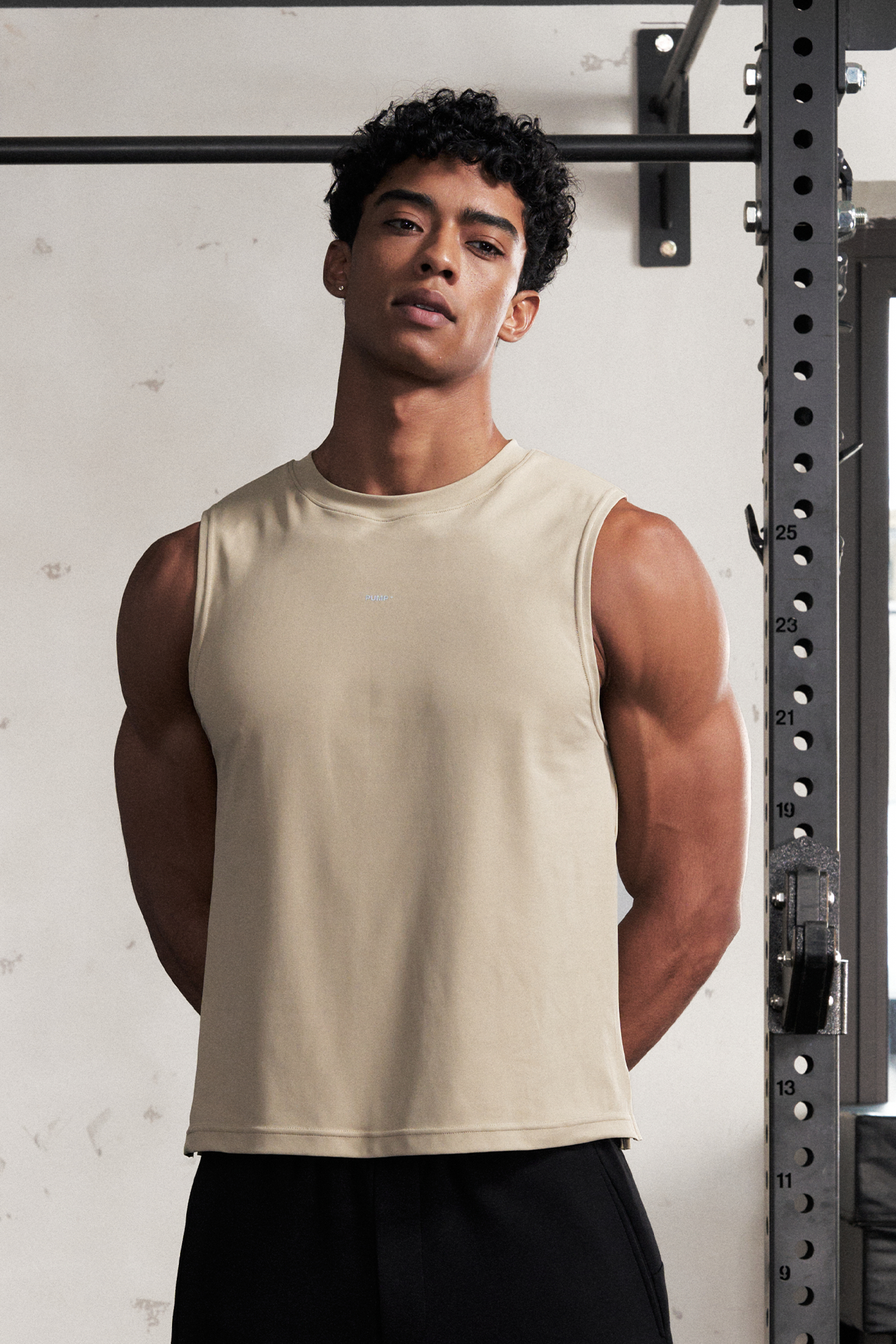 PUMPPLUS Antibacterial Quick-Dry Stretch Tank Top-Tank Top-S-Khaki-Free Shipping Leatheretro