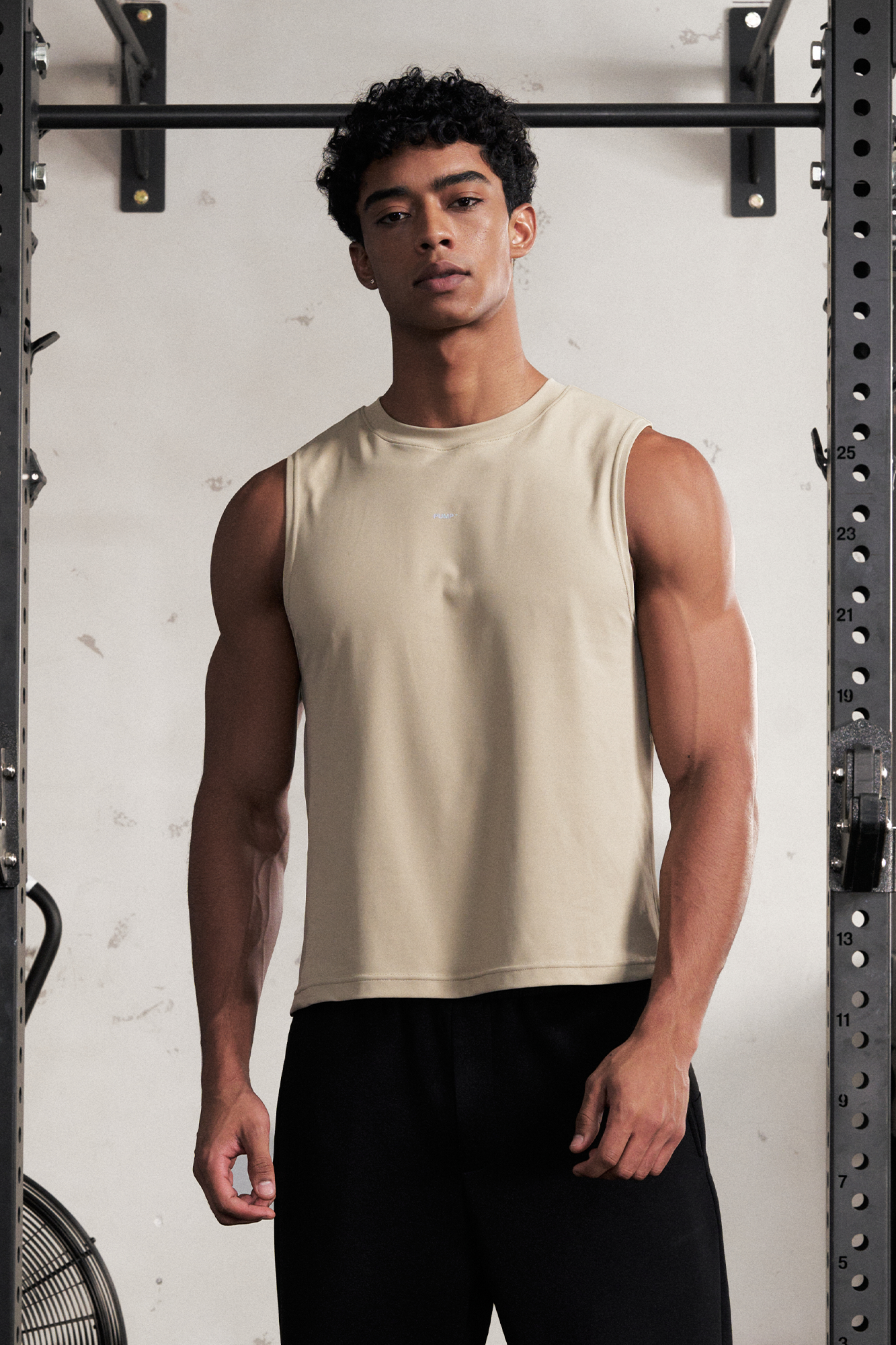 PUMPPLUS Antibacterial Quick-Dry Stretch Tank Top-Tank Top-S-Khaki-Free Shipping Leatheretro