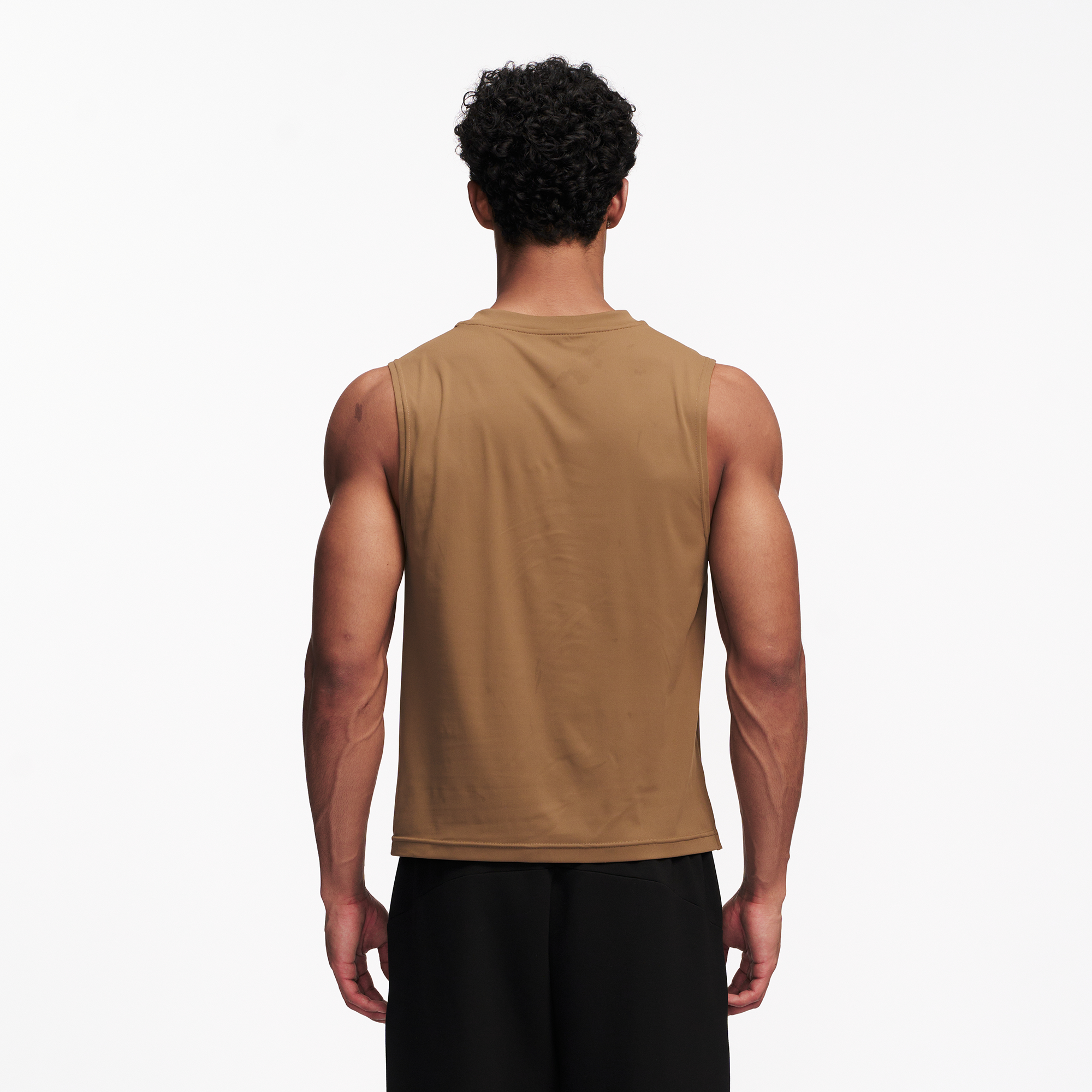 PUMPPLUS Antibacterial Quick-Dry Stretch Tank Top-Tank Top-S-Khaki-Free Shipping Leatheretro