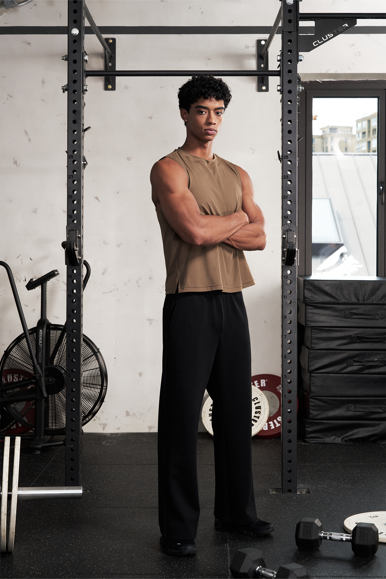 PUMPPLUS Antibacterial Quick-Dry Stretch Tank Top-Tank Top-S-Khaki-Free Shipping Leatheretro
