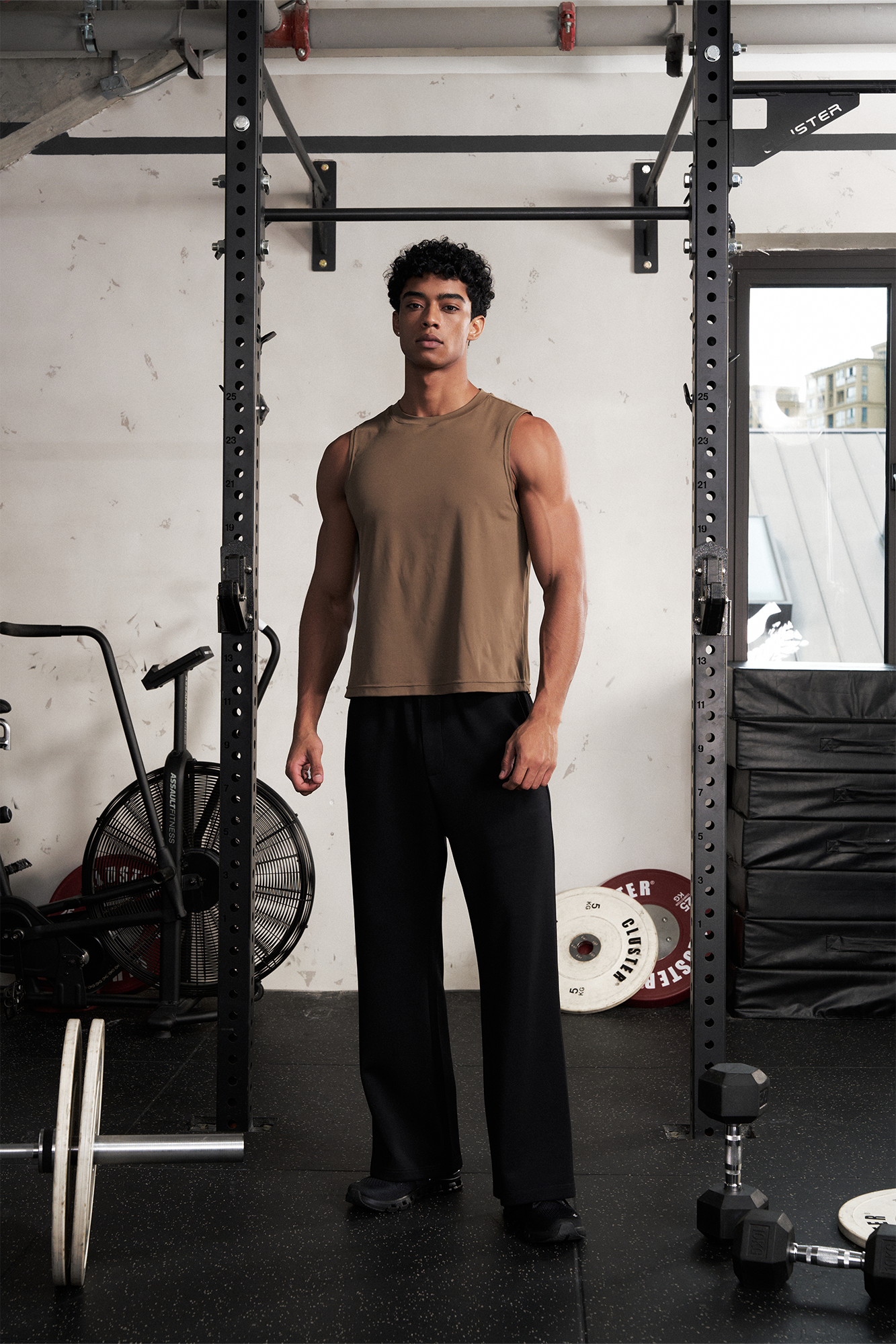 PUMPPLUS Antibacterial Quick-Dry Stretch Tank Top-Tank Top-S-Khaki-Free Shipping Leatheretro