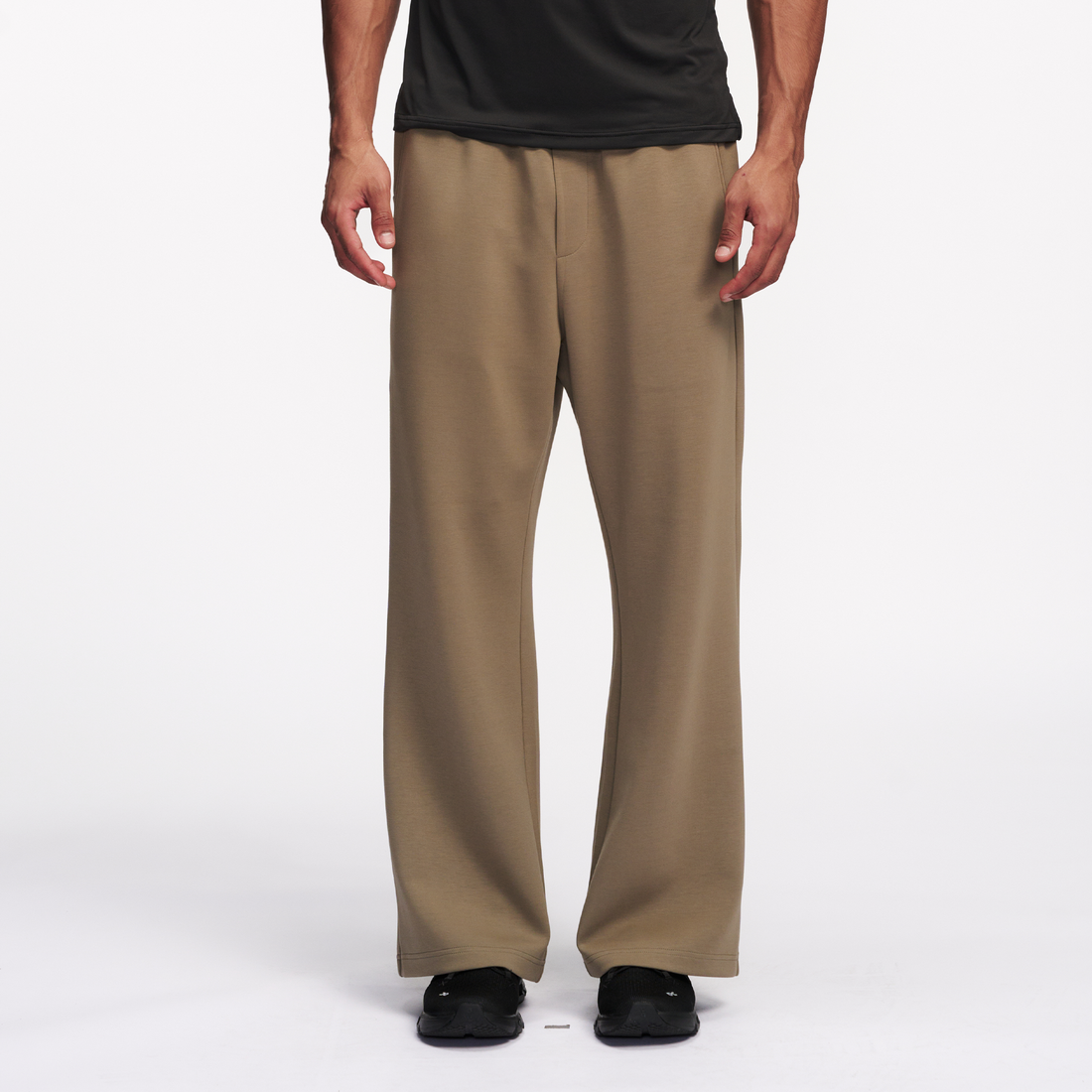 PUMPPLUS Moisture-Wicking Flared Straight-Leg Pants-Pants-S-White-Free Shipping Leatheretro