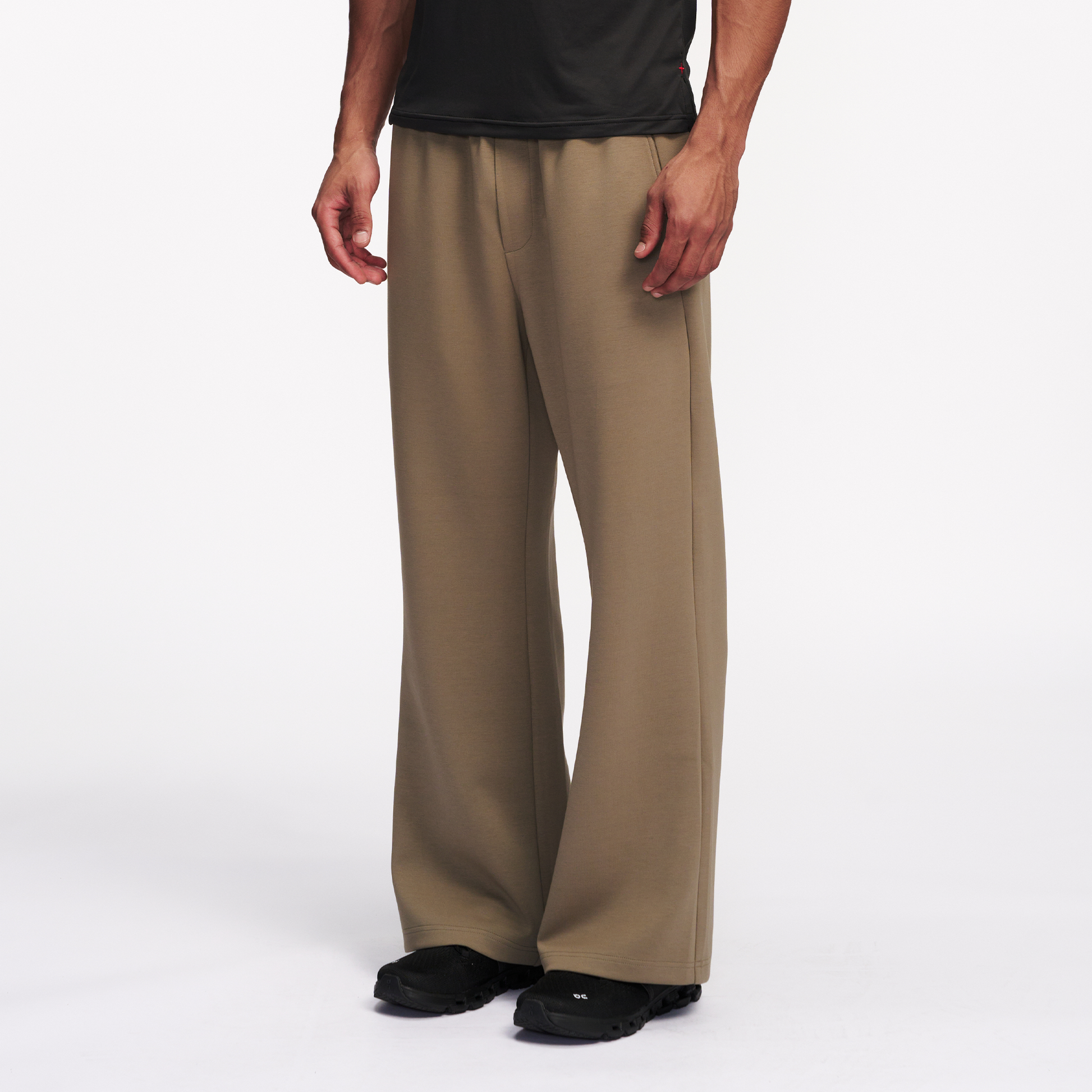 PUMPPLUS Moisture-Wicking Flared Straight-Leg Pants-Pants-S-White-Free Shipping Leatheretro