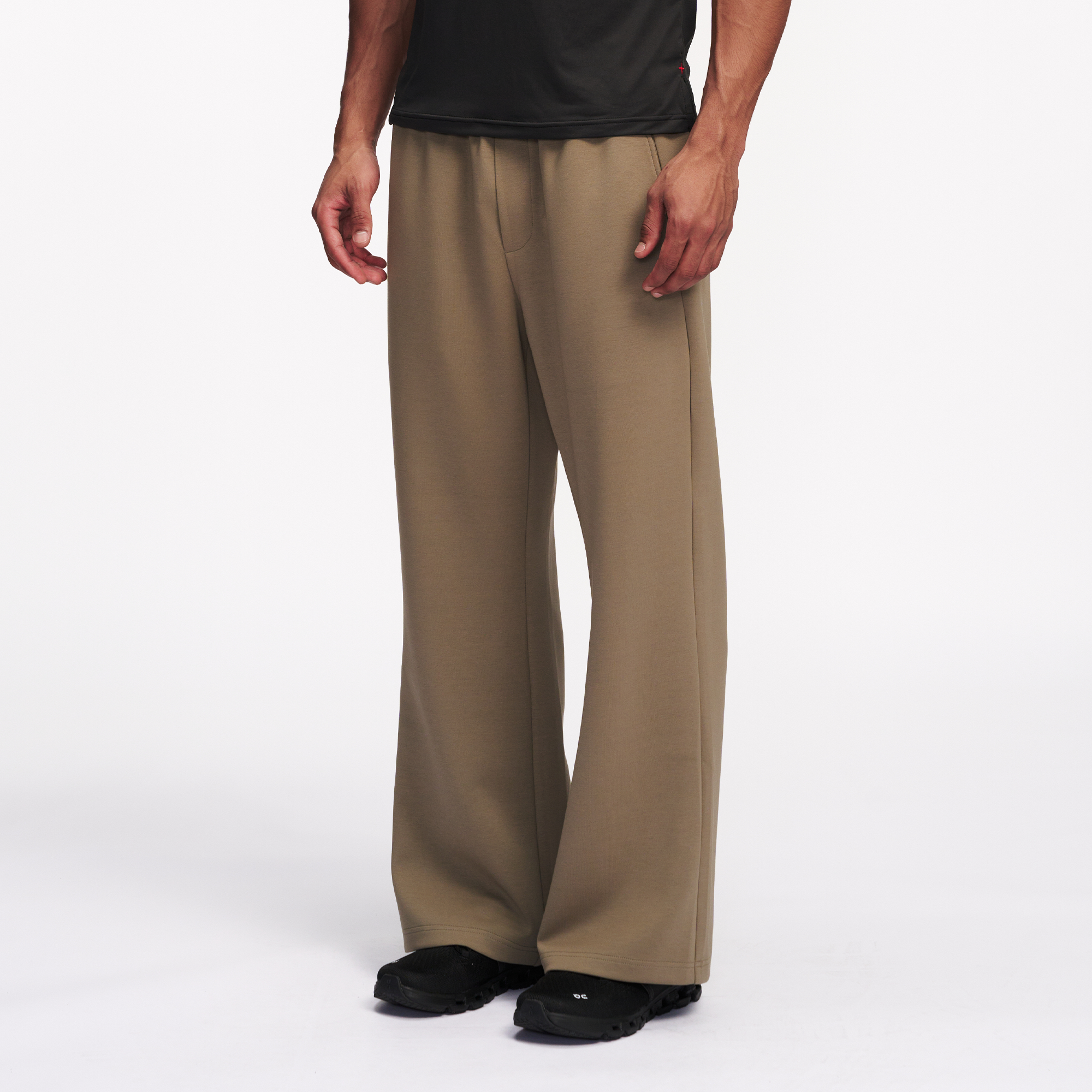 PUMPPLUS Moisture-Wicking Flared Straight-Leg Pants-Pants-S-White-Free Shipping Leatheretro
