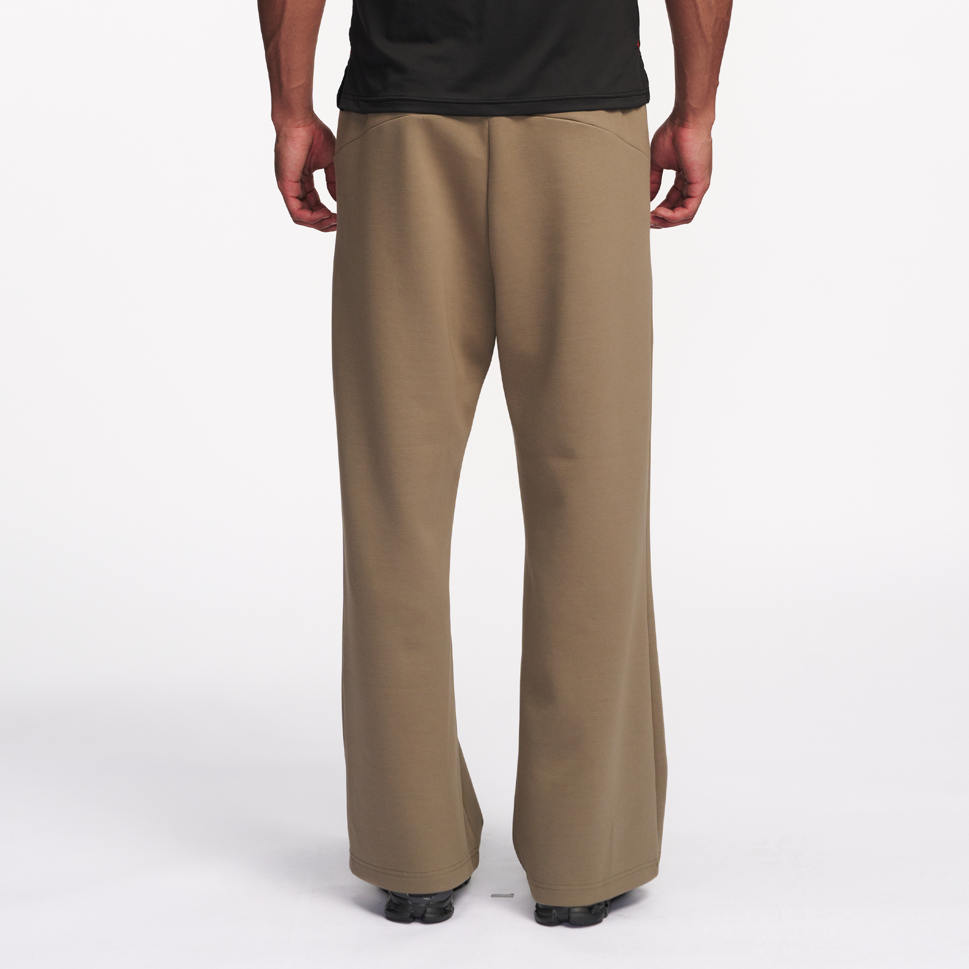 PUMPPLUS Moisture-Wicking Flared Straight-Leg Pants-Pants-S-White-Free Shipping Leatheretro