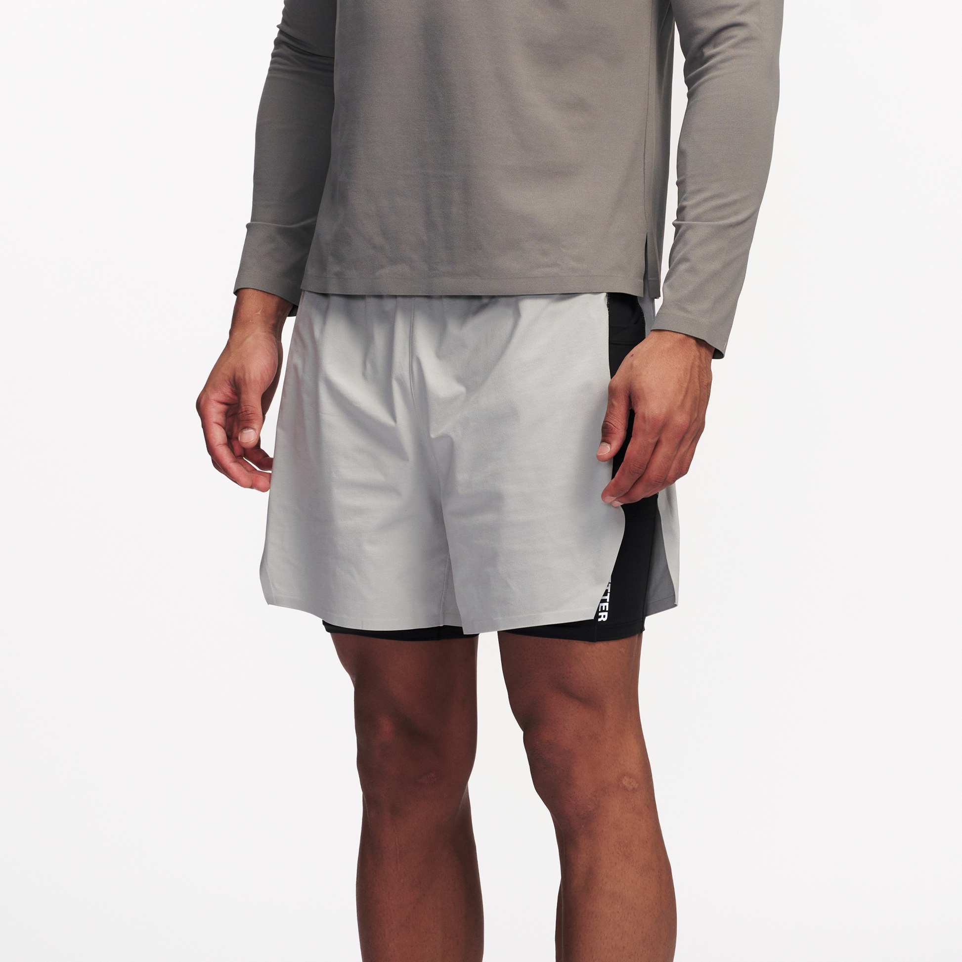 PUMPPLUS Quick-Dry Layered Training Shorts-Shorts-S-Khaki-Free Shipping Leatheretro