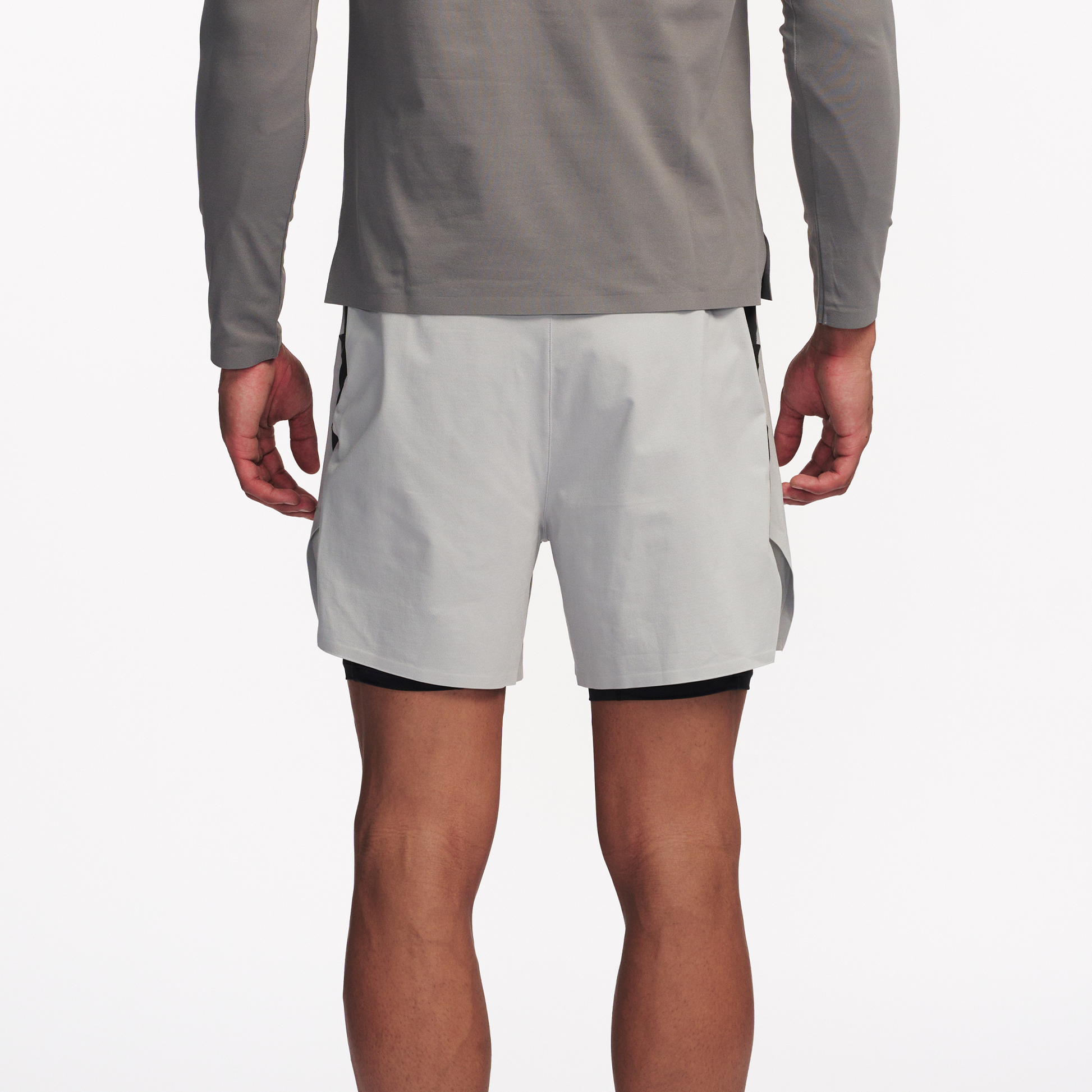 PUMPPLUS Quick-Dry Layered Training Shorts-Shorts-S-Khaki-Free Shipping Leatheretro