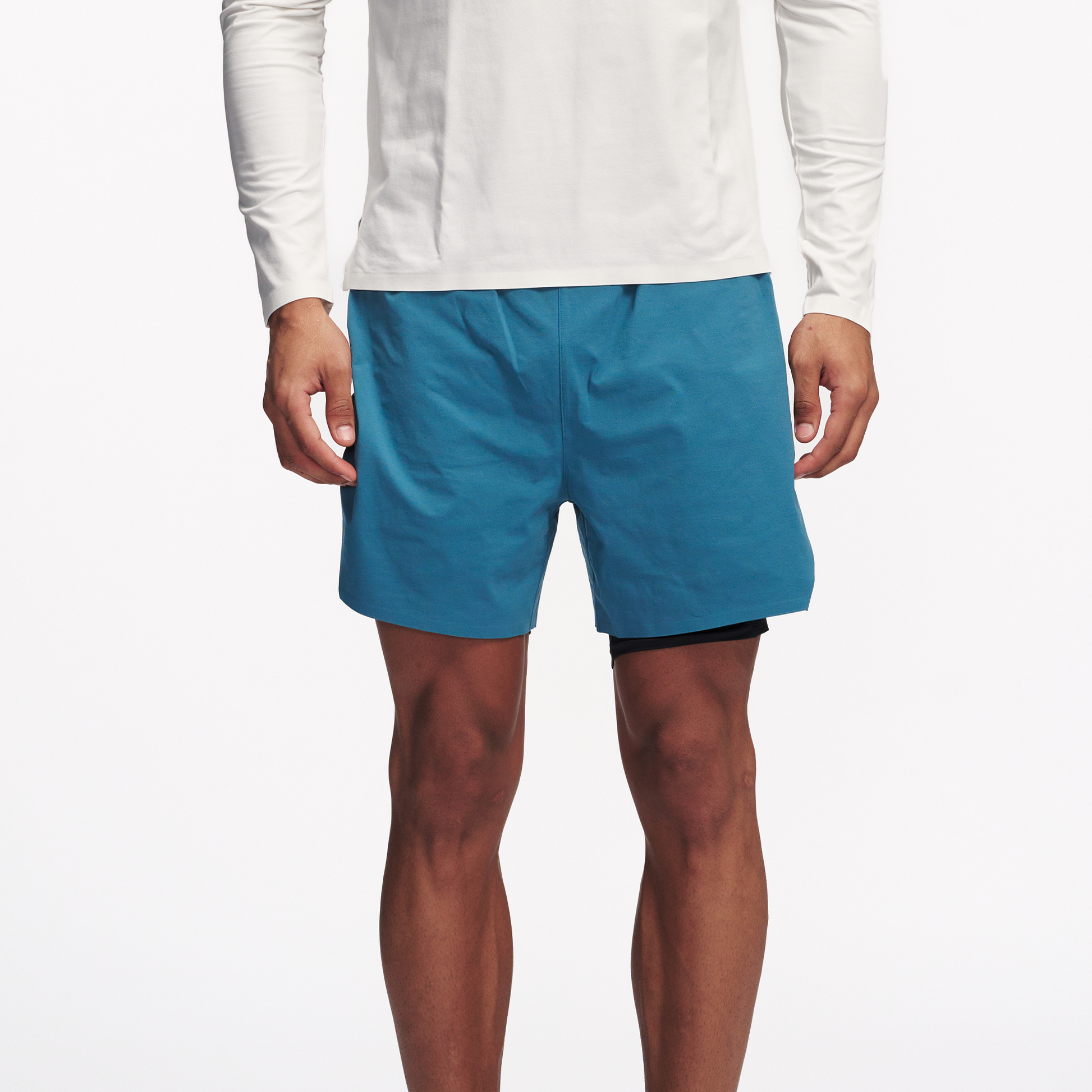 PUMPPLUS Quick-Dry Layered Training Shorts-Shorts-S-Blue-Free Shipping Leatheretro