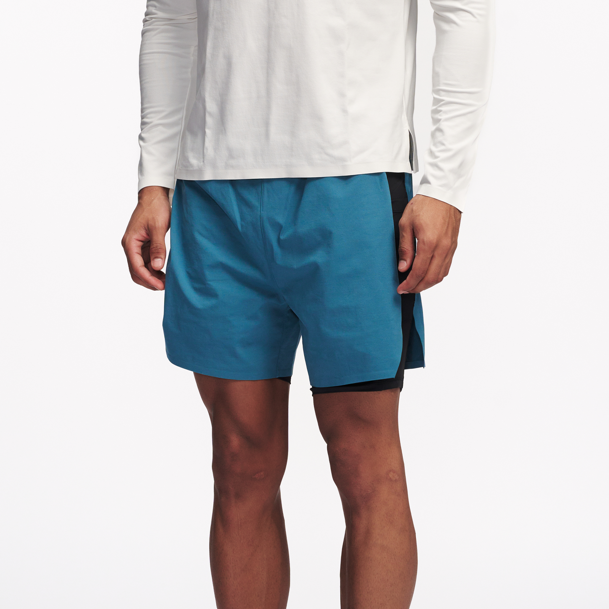 PUMPPLUS Quick-Dry Layered Training Shorts-Shorts-S-Khaki-Free Shipping Leatheretro
