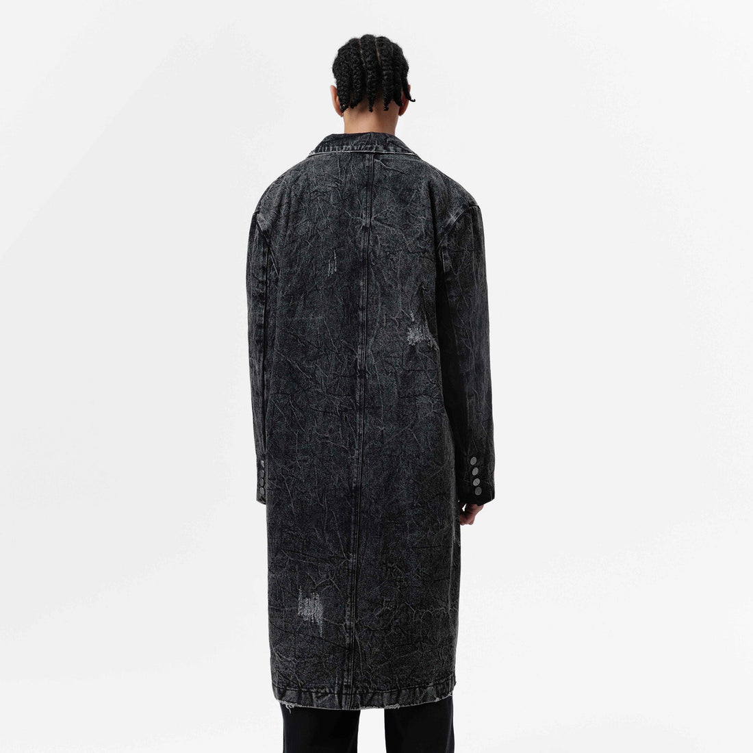 VANN VALRENCE Distressed Washed Denim Coat-Jacket-S-Free Shipping Leatheretro