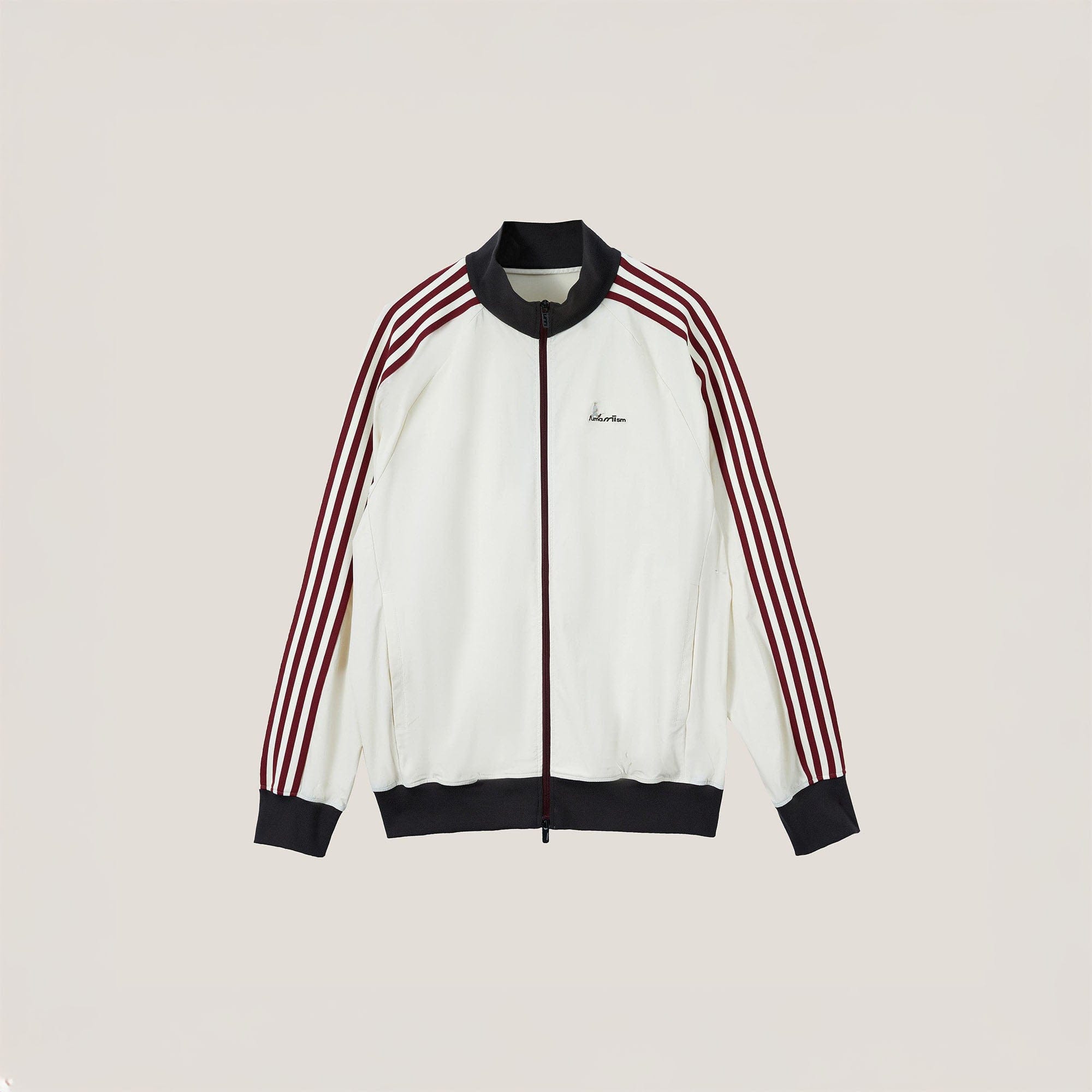 UMAMIISM Retro Striped Track Jacket-Jacket-XS-White-Free Shipping Leatheretro