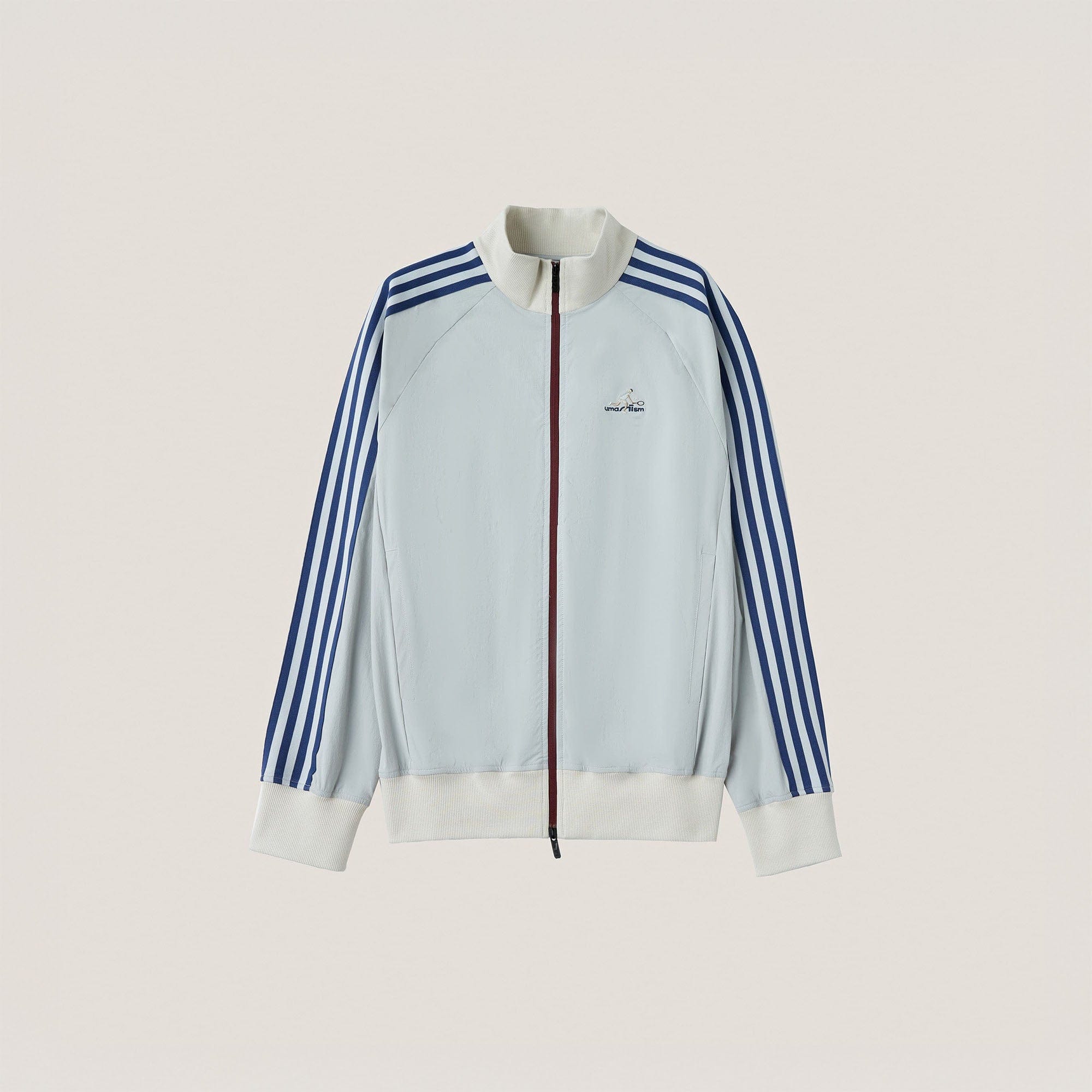 UMAMIISM Retro Striped Track Jacket-Jacket-XS-Light Gray-Free Shipping Leatheretro