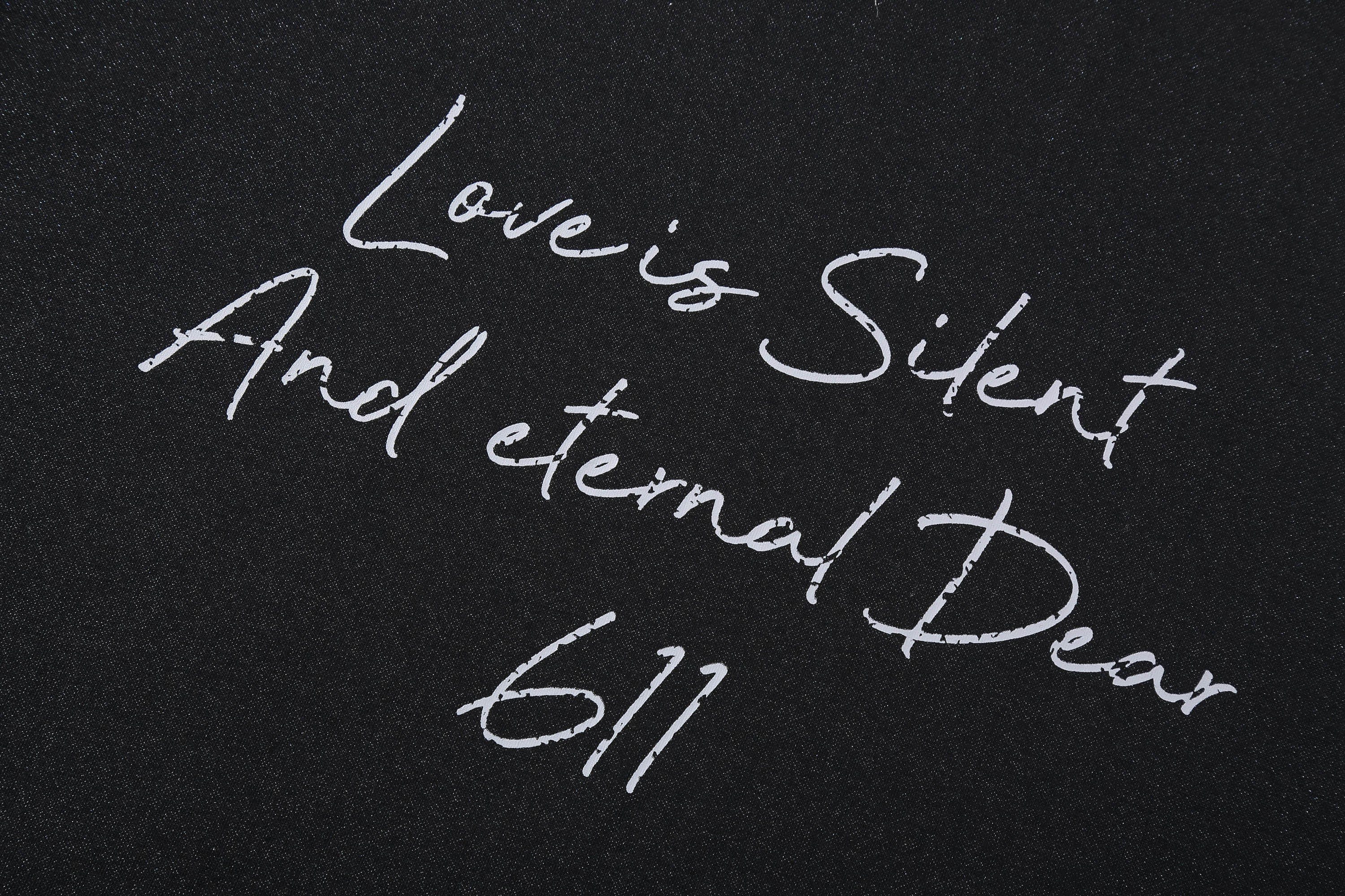 CLP Essential Slogan Glitter T-Shirt-T Shirt-S-Gray-Free Shipping Leatheretro