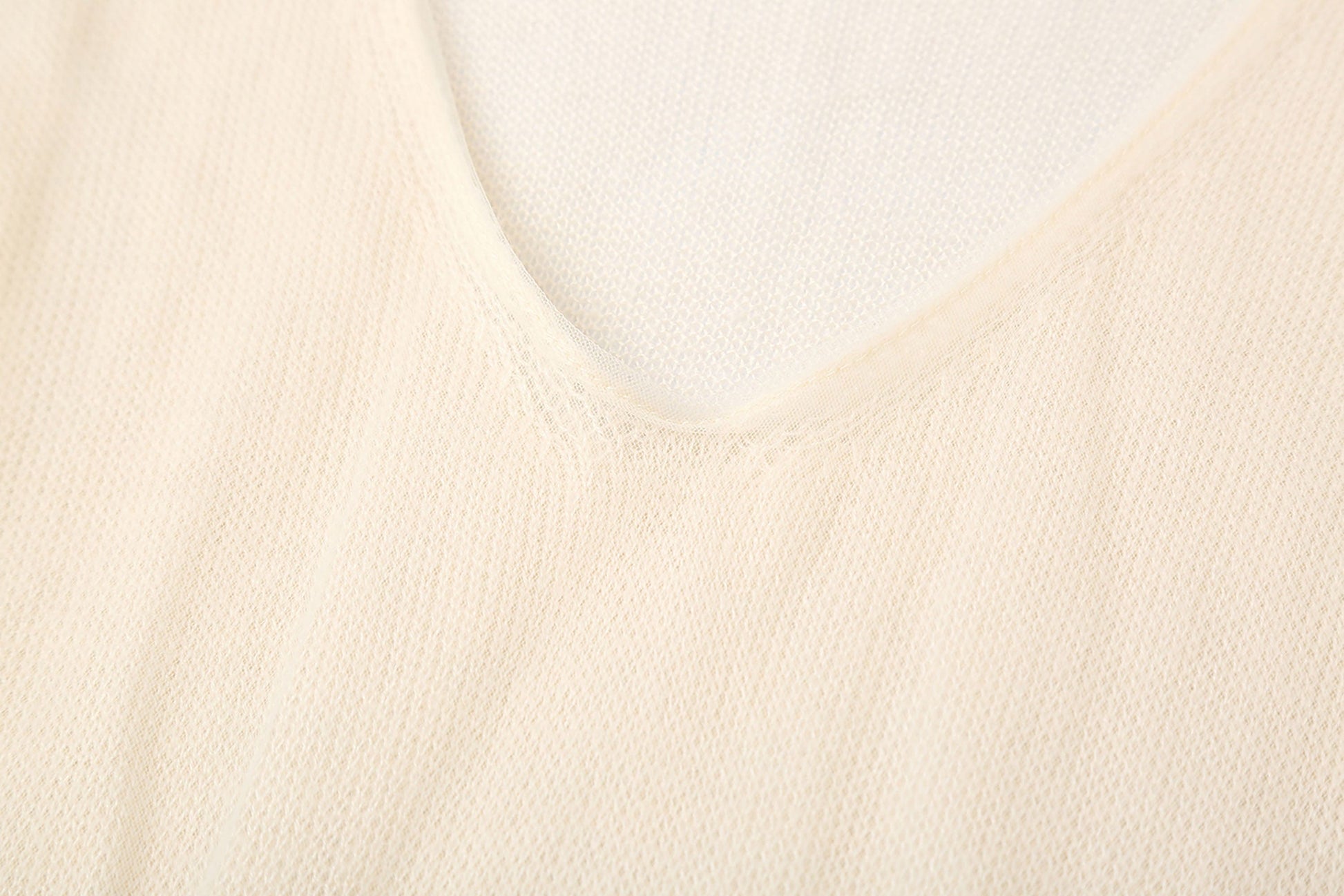 CLP Sheer-Layered V-Neck Oversized Tank Top-Tank Top-M-Apricot-Free Shipping Leatheretro