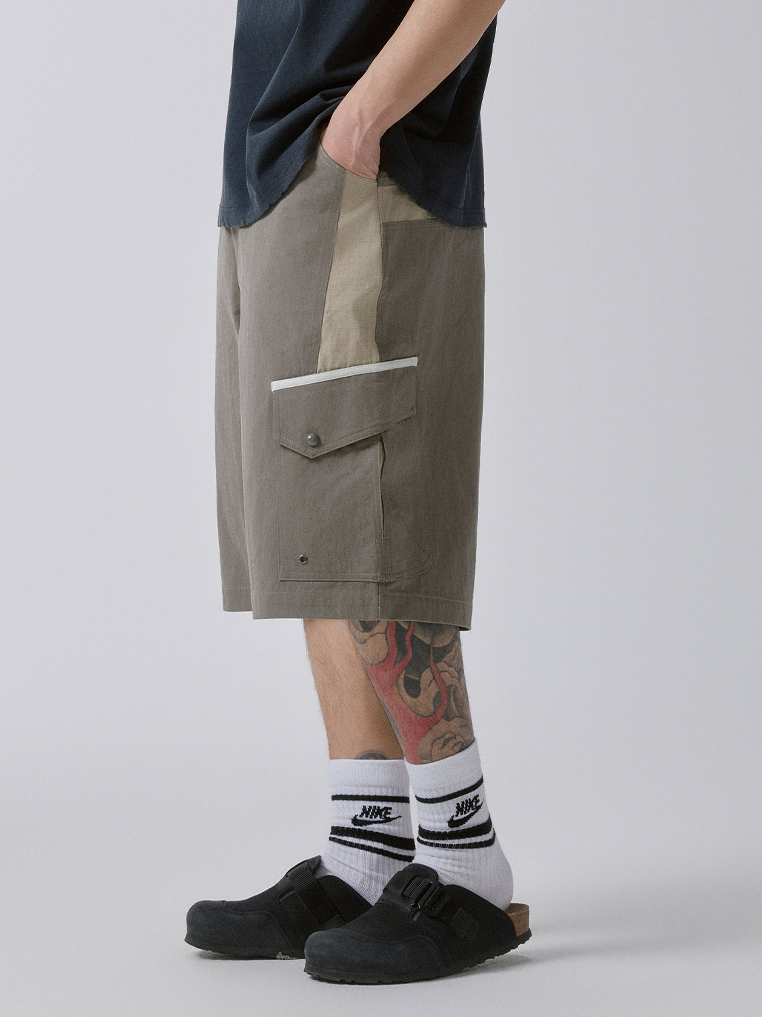 F2CE Outdoor Contrast Cargo Shorts-Shorts-S / 27-31"-Free Shipping Leatheretro