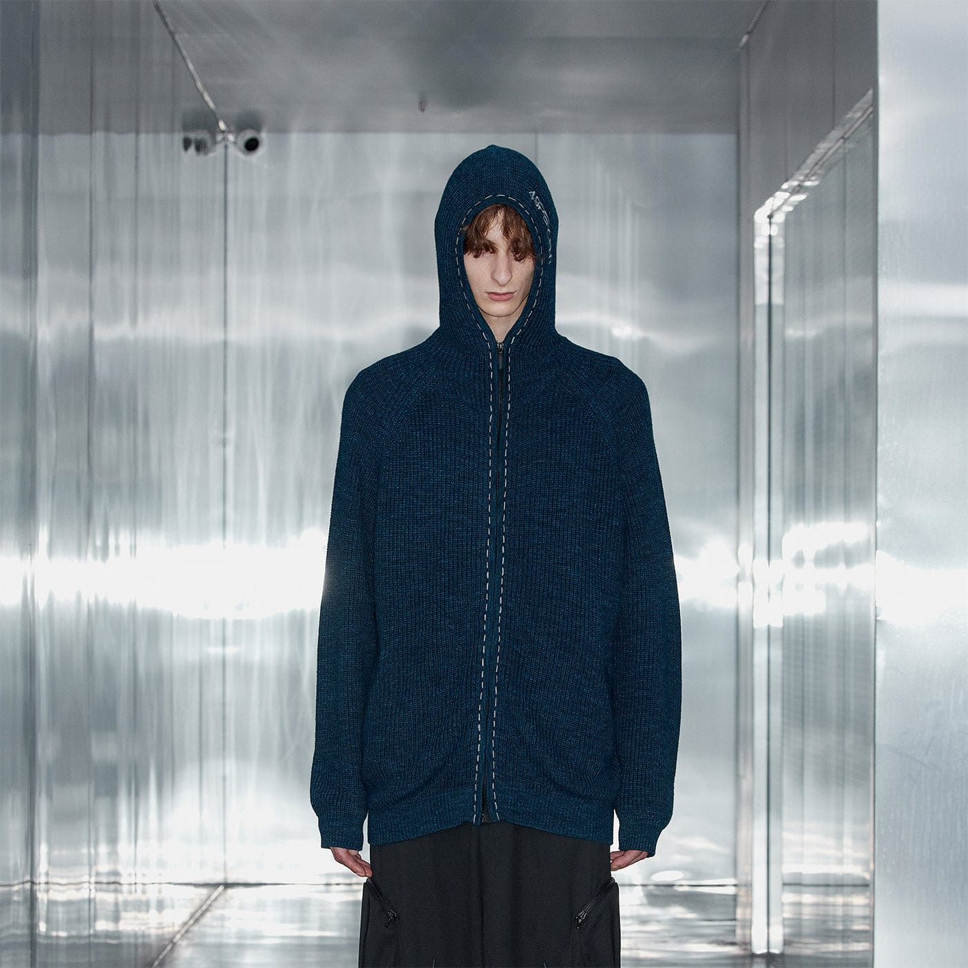 49PERCENT Slim Zipper Cardigan-Sweater-M-Free Shipping Leatheretro