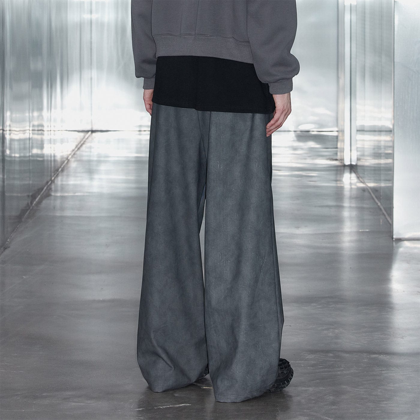 49PERCENT Flipped Pockets Faux Leather Pants-Pants-XS-Free Shipping Leatheretro