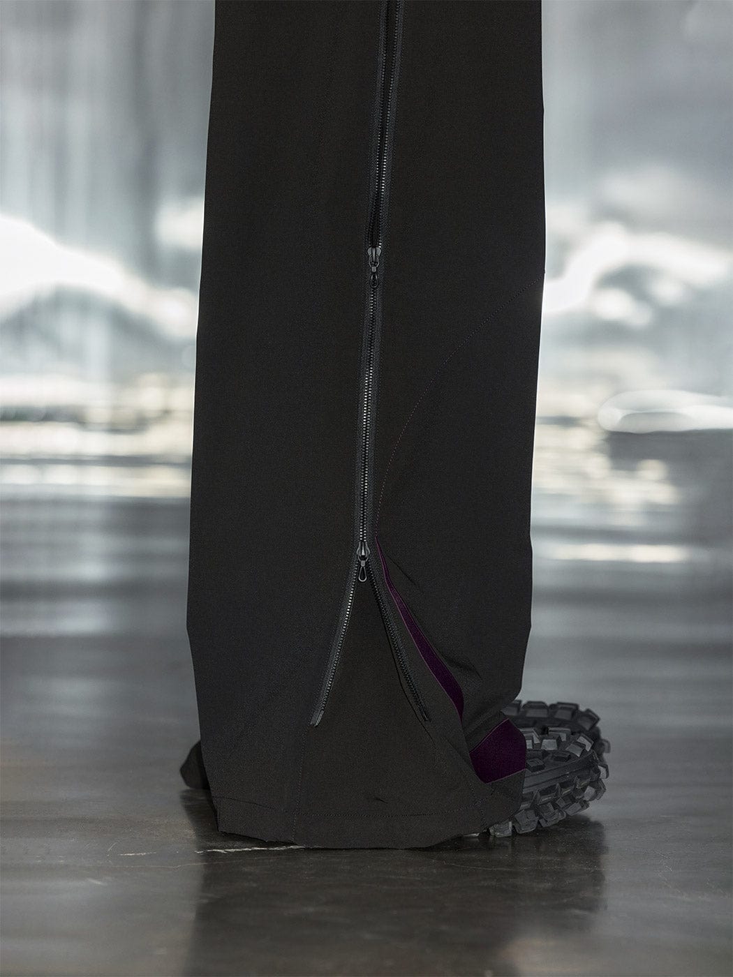 49PERCENT Spliced Side Zipper Pants-Pants-S-Purple-Free Shipping Leatheretro