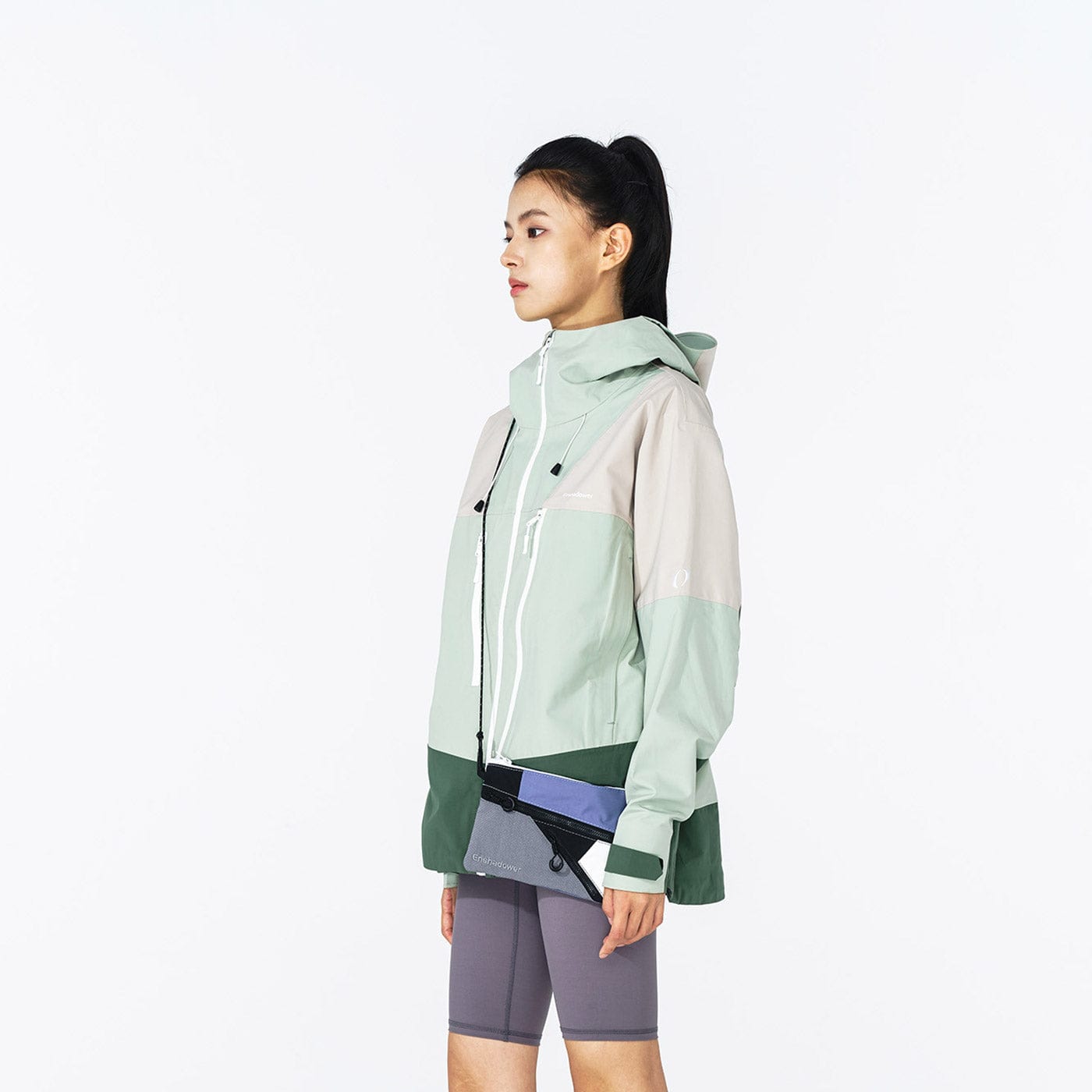 ENSHADOWER Asymmetric Water-Proof Windbreaker-Jacket-S-Green-Free Shipping Leatheretro