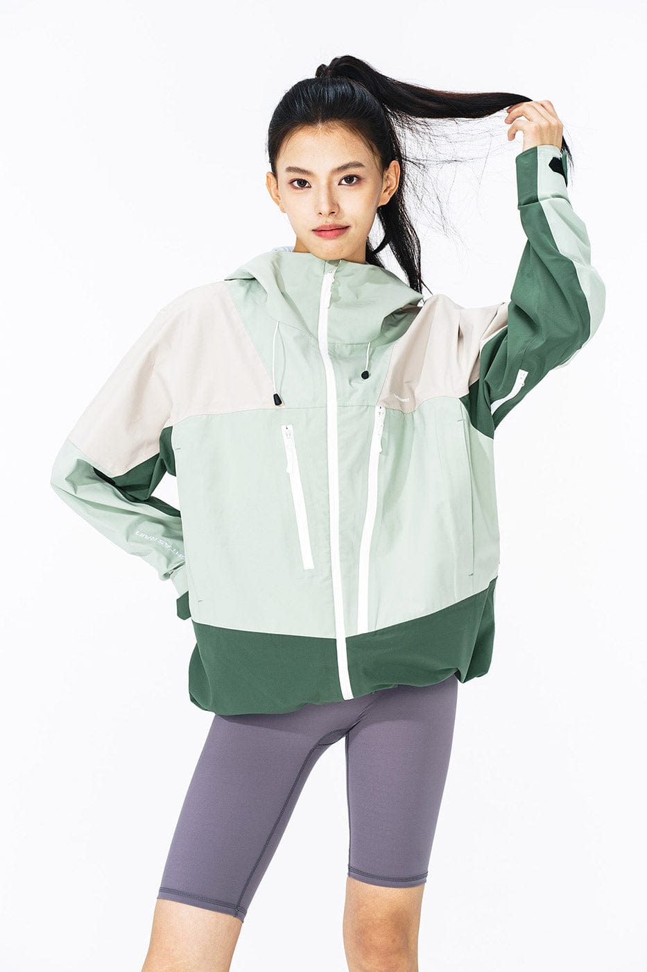 ENSHADOWER Asymmetric Water-Proof Windbreaker-Jacket-S-Green-Free Shipping Leatheretro