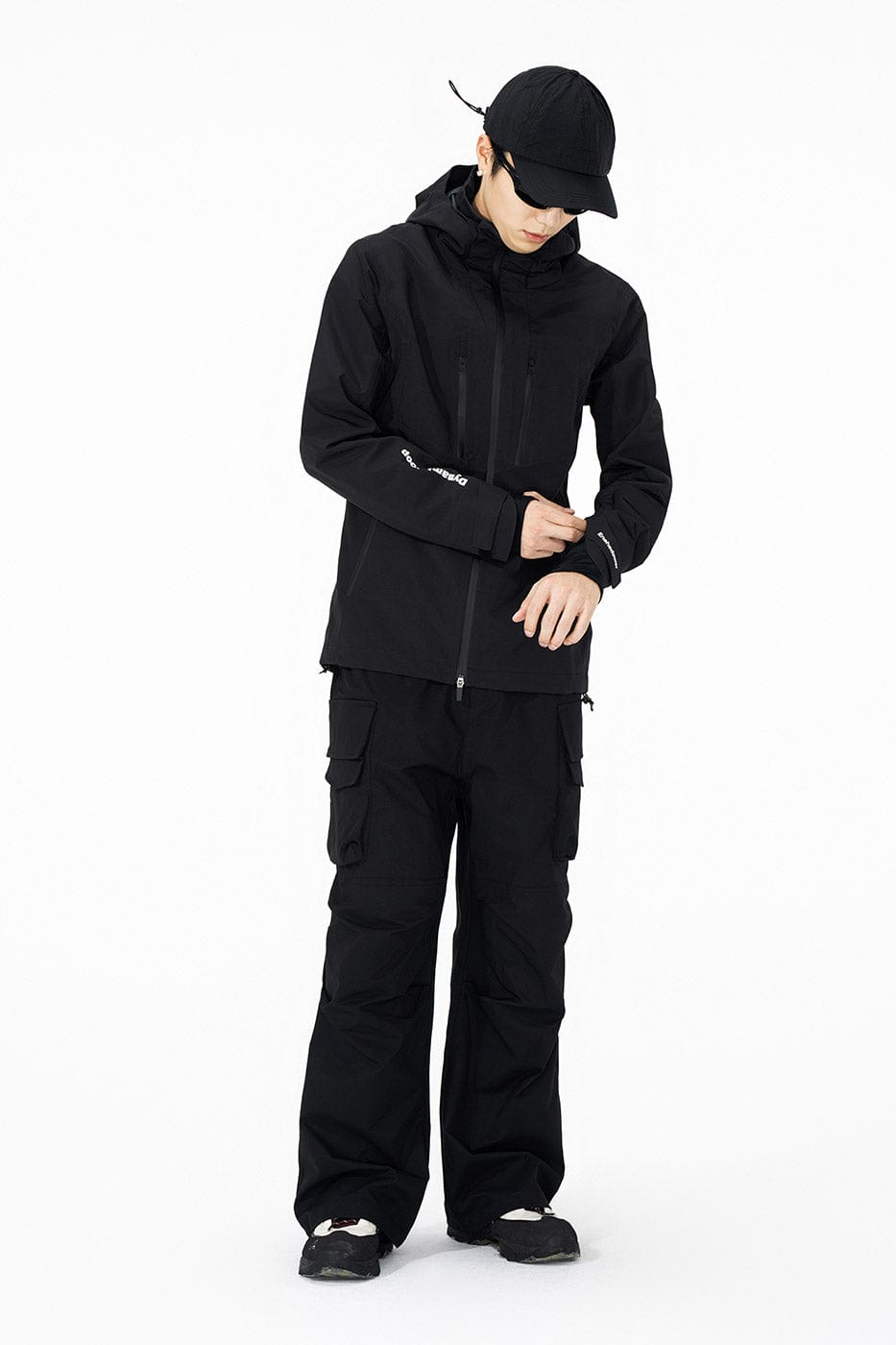 ENSHADOWER Big Pockets Crinkled Straight Pants-Pants-S-Grey-Free Shipping Leatheretro