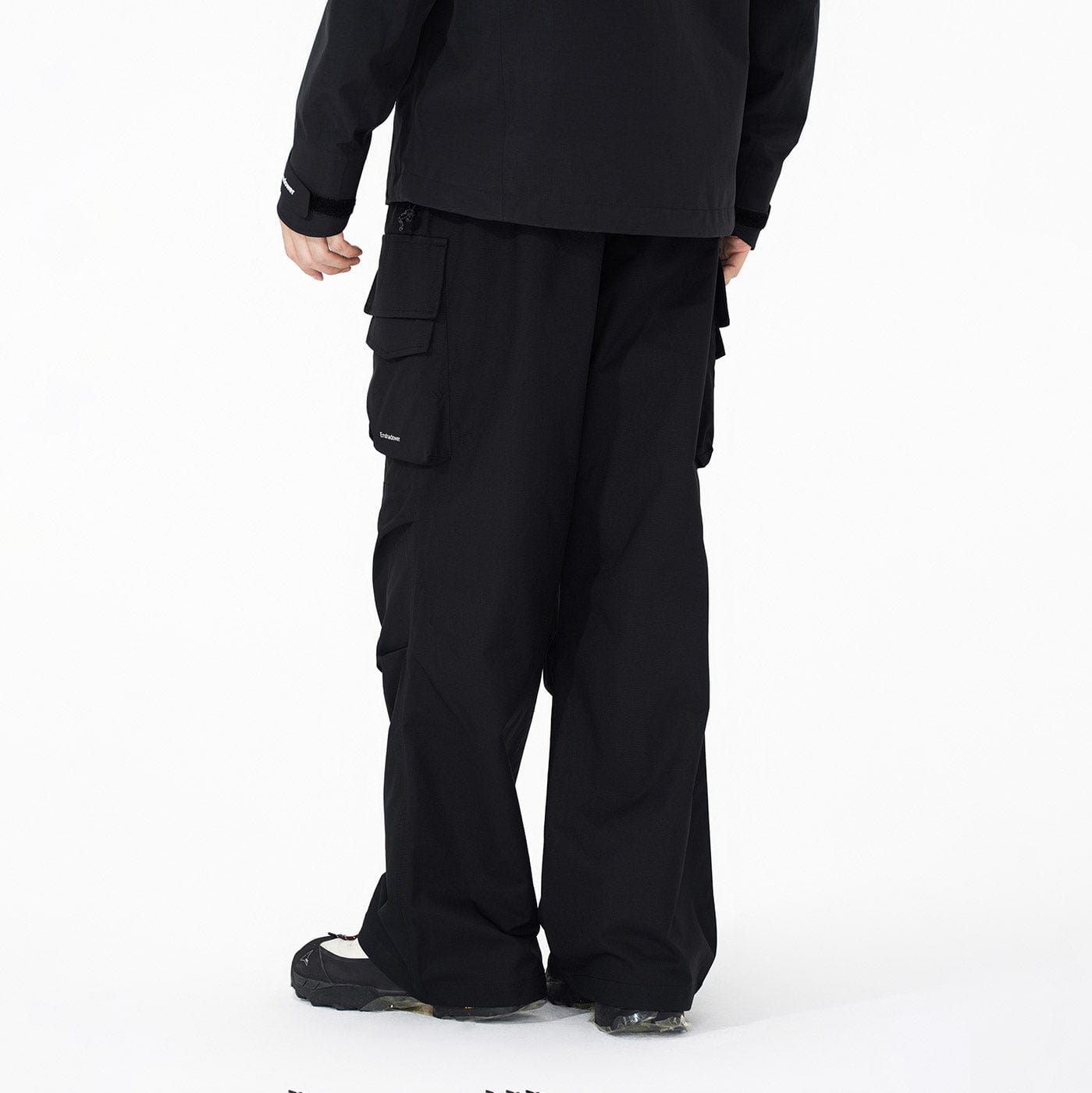 ENSHADOWER Big Pockets Crinkled Straight Pants-Pants-S-Grey-Free Shipping Leatheretro