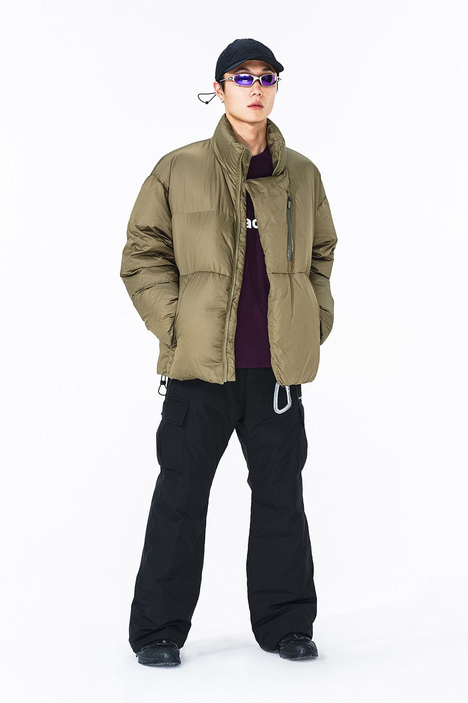 ENSHADOWER Asymmetric Magnetic Snap Down Jacket-Jacket-S-Green-Free Shipping Leatheretro