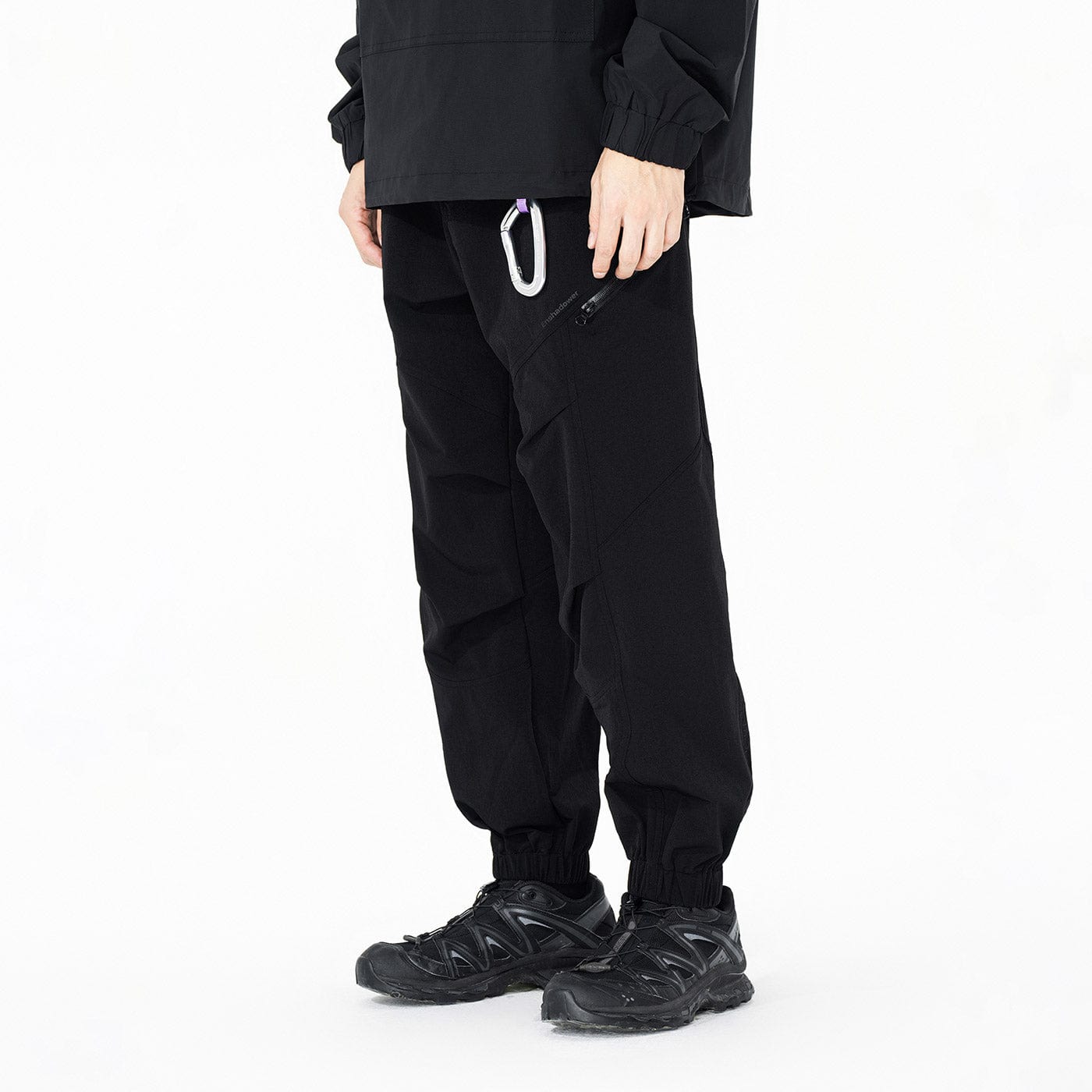 ENSHADOWER Crinkled & Pleated Zipper Jogger-Pants-S-Red-Free Shipping Leatheretro