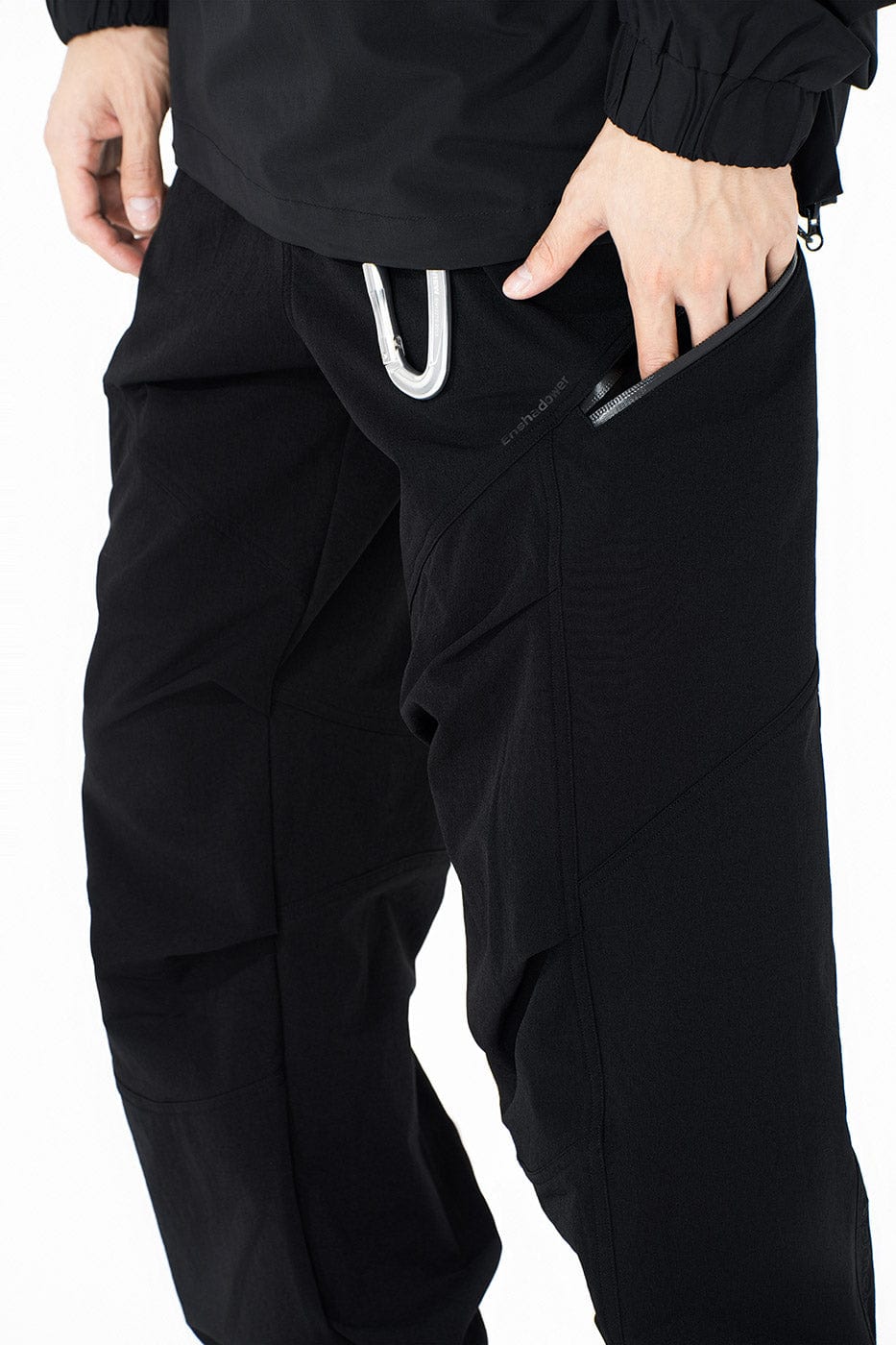 ENSHADOWER Crinkled & Pleated Zipper Jogger-Pants-S-Red-Free Shipping Leatheretro