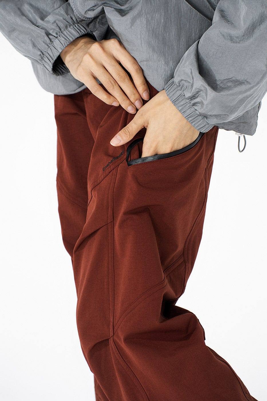 ENSHADOWER Crinkled & Pleated Zipper Jogger-Pants-S-Red-Free Shipping Leatheretro