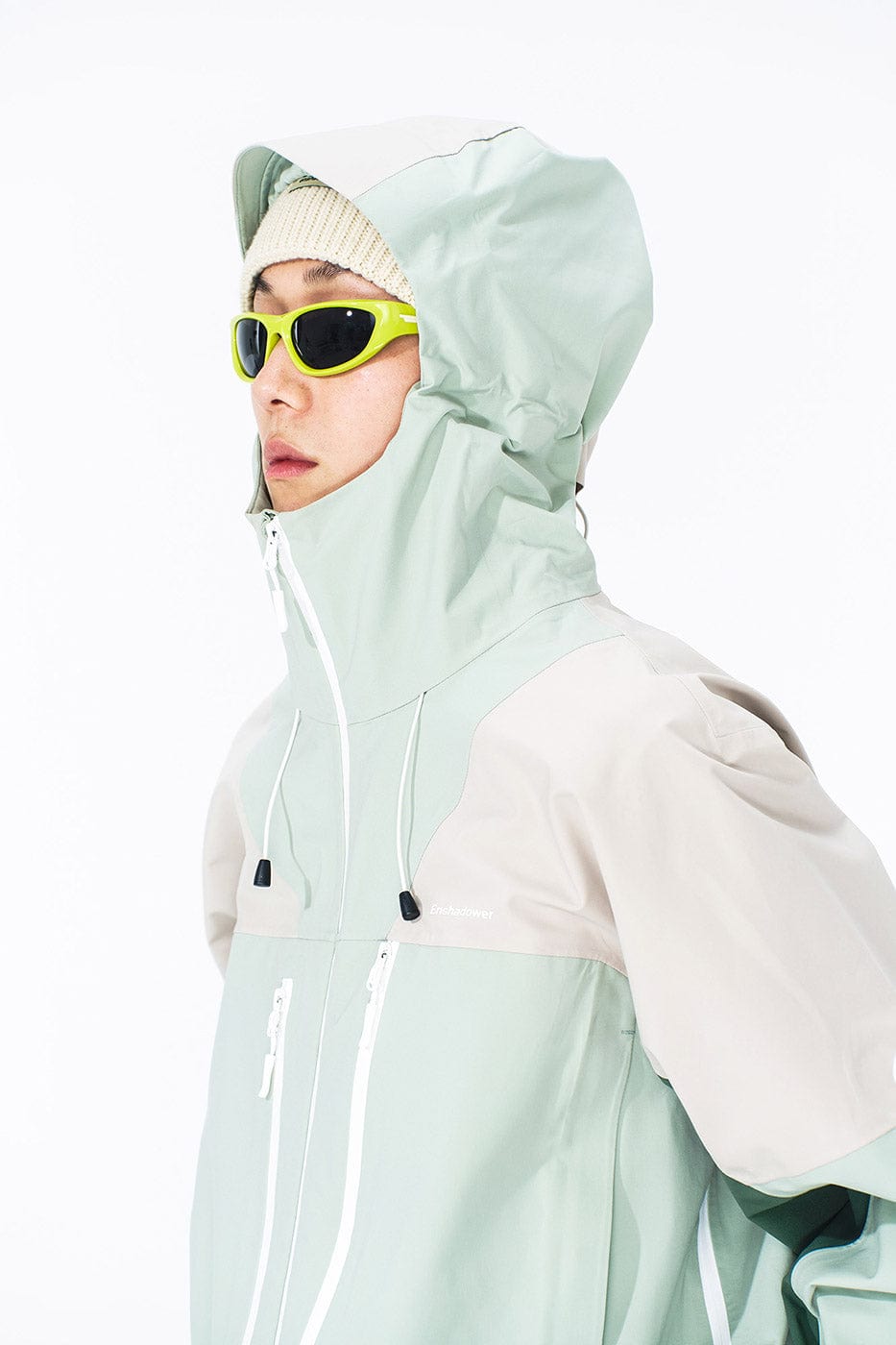 ENSHADOWER Asymmetric Water-Proof Windbreaker-Jacket-S-Green-Free Shipping Leatheretro