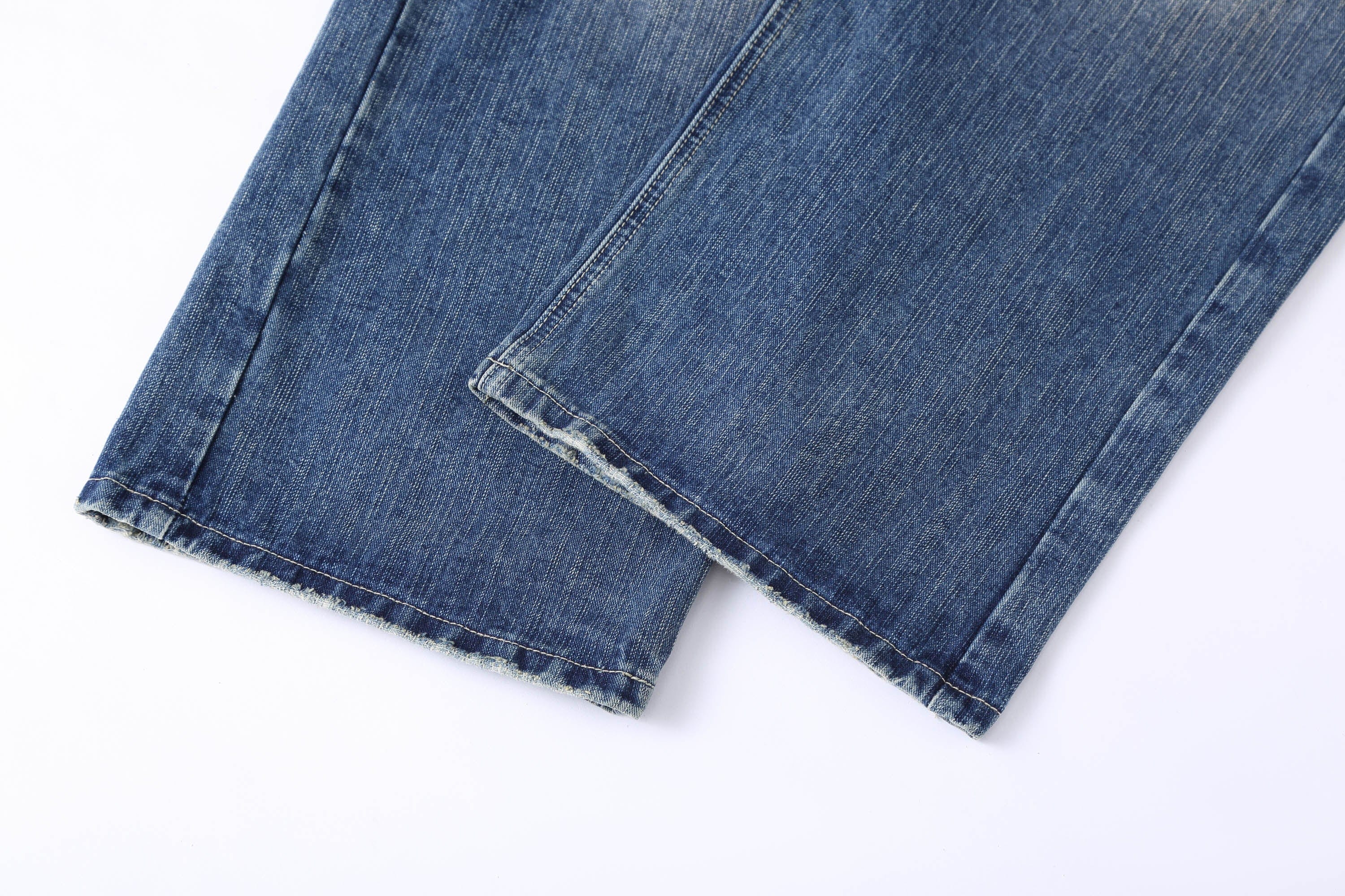 CLP Retro Waist Rivet Straight-Leg Jeans-Jeans-S-Free Shipping Leatheretro