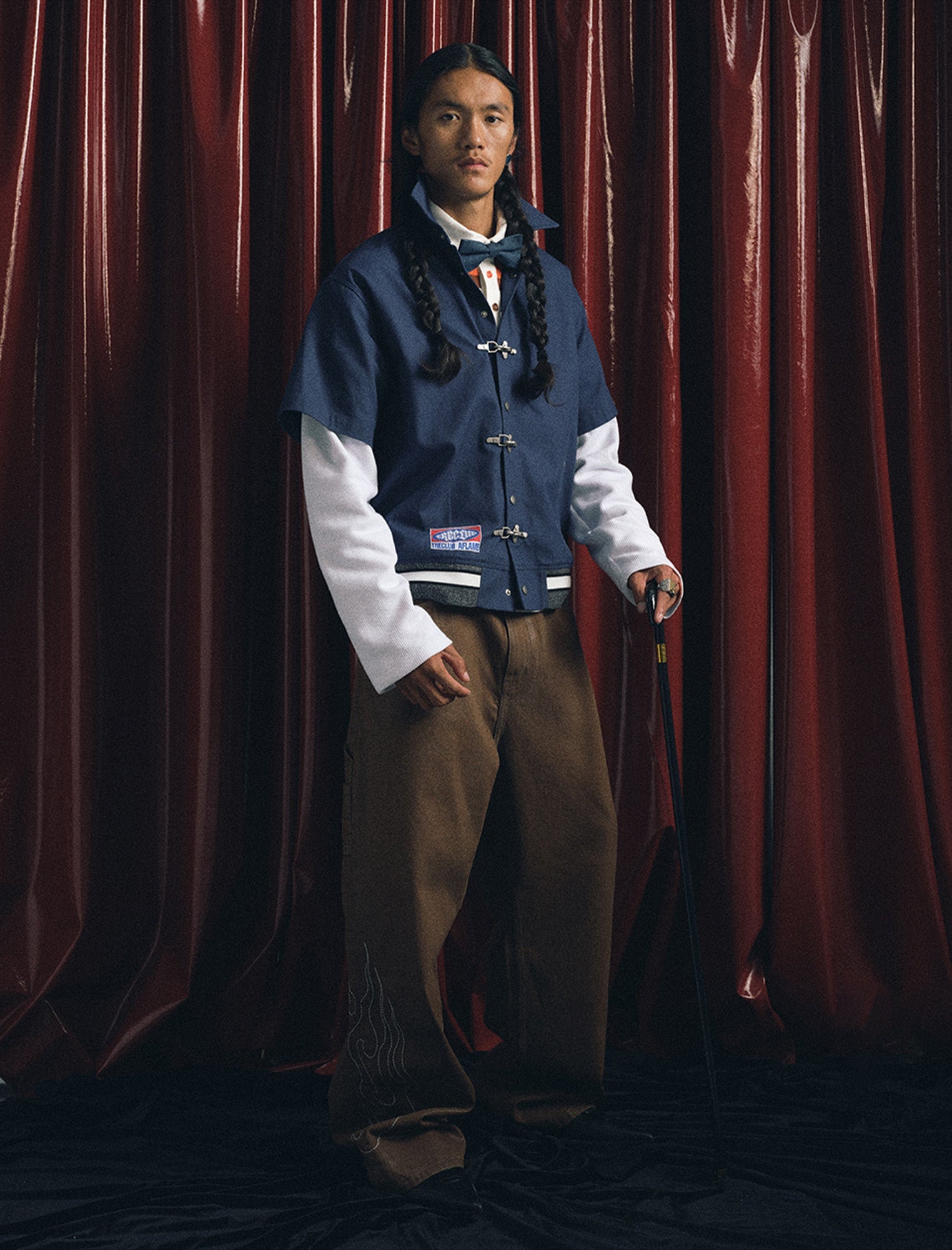 TRECLUB Hook-Buckle Layered Canvas Jacket-Jacket-S-Free Shipping Leatheretro