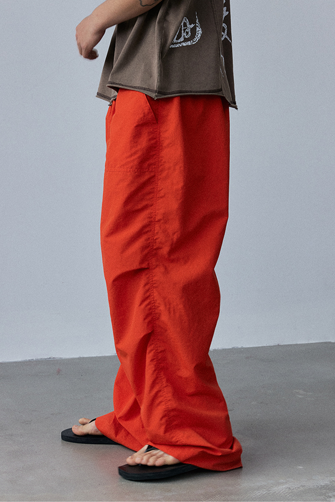 NIANJIUYIKOUER Nylon Paratrooper Straight-Leg Pants-Pants-XS-Orange-Free Shipping Leatheretro