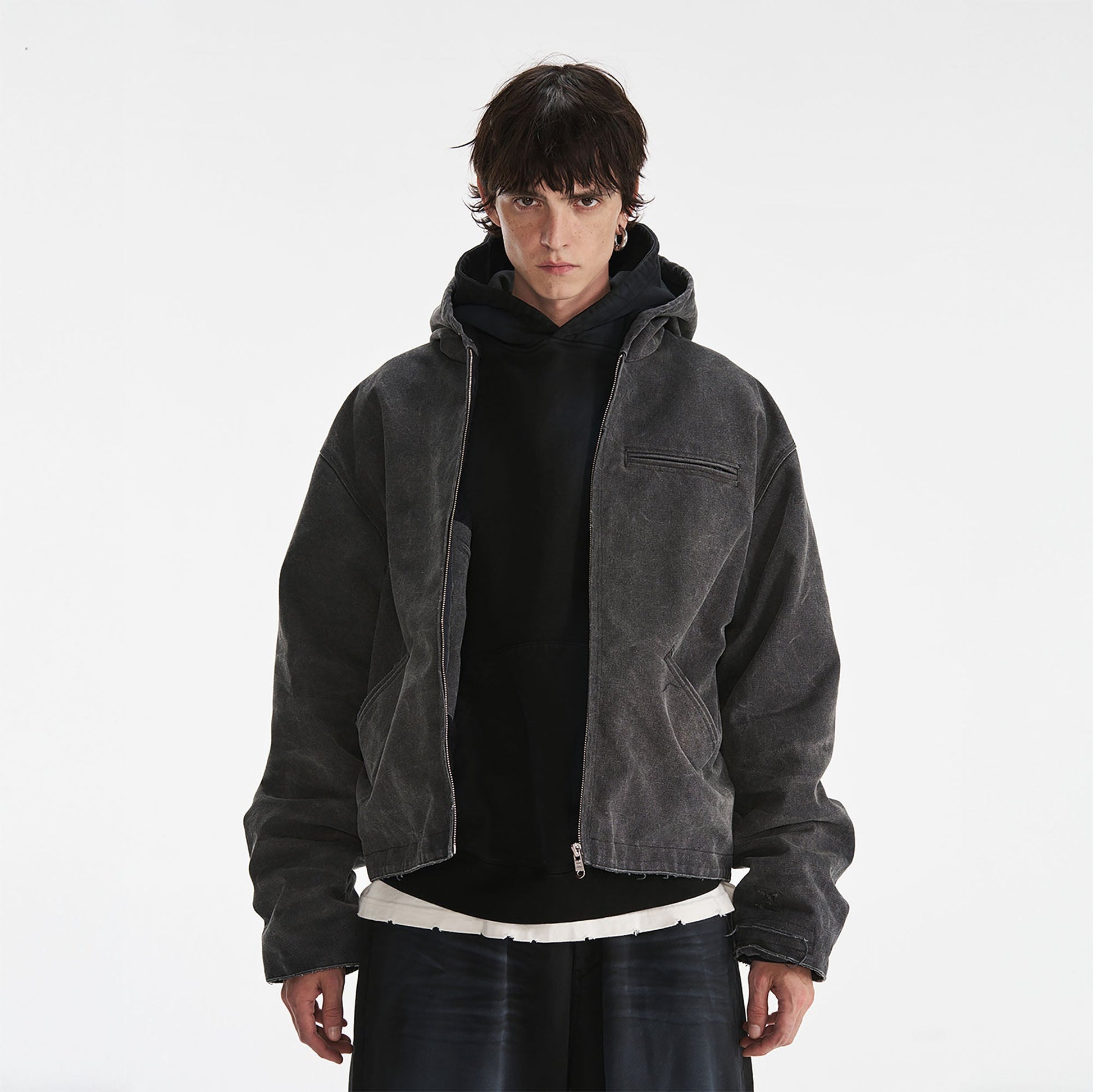 PMW Distressed Oversized Puffer Jacket-Jacket-S-Free Shipping Leatheretro