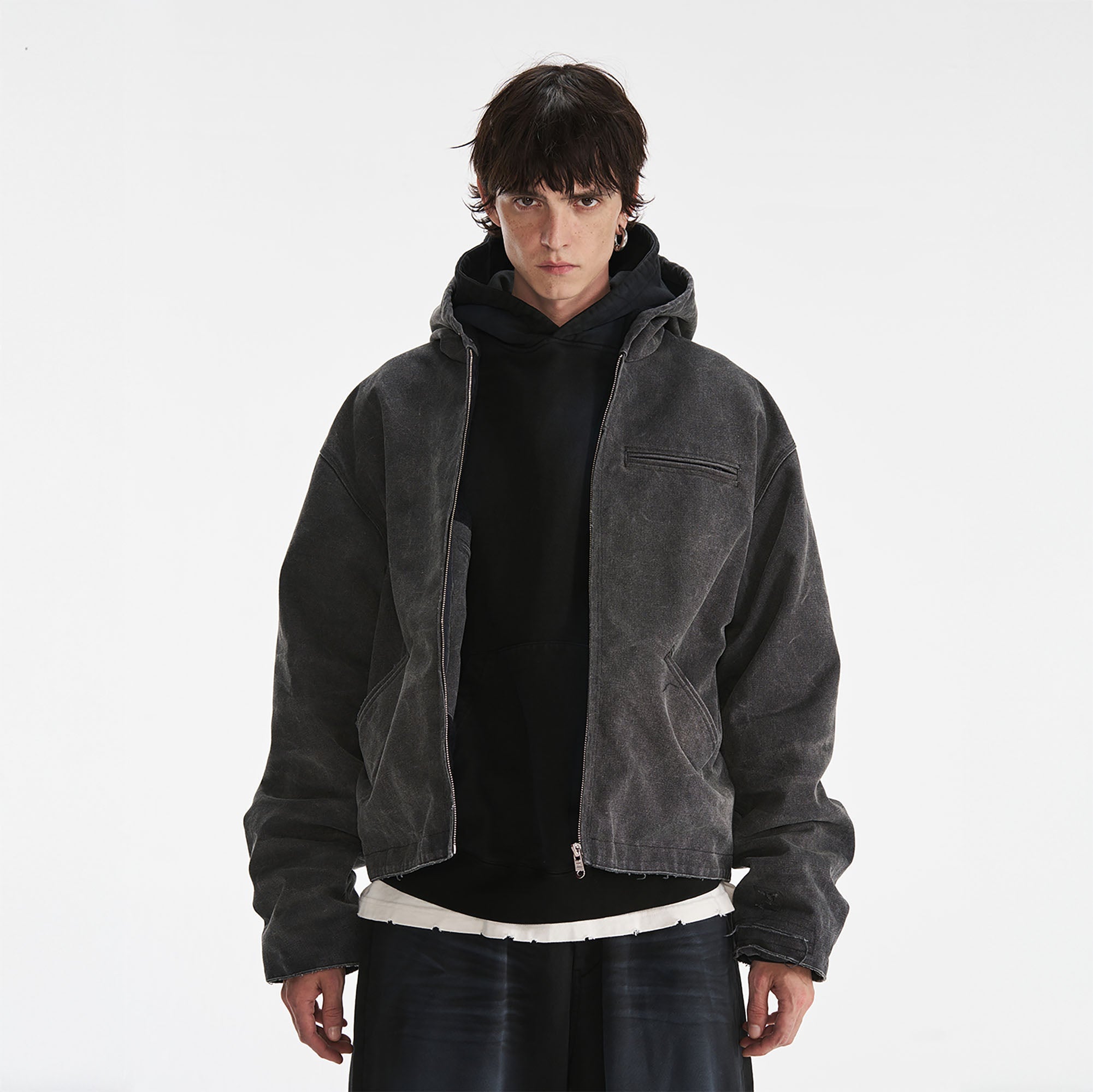 PMW Distressed Oversized Puffer Jacket-Jacket-S-Free Shipping Leatheretro