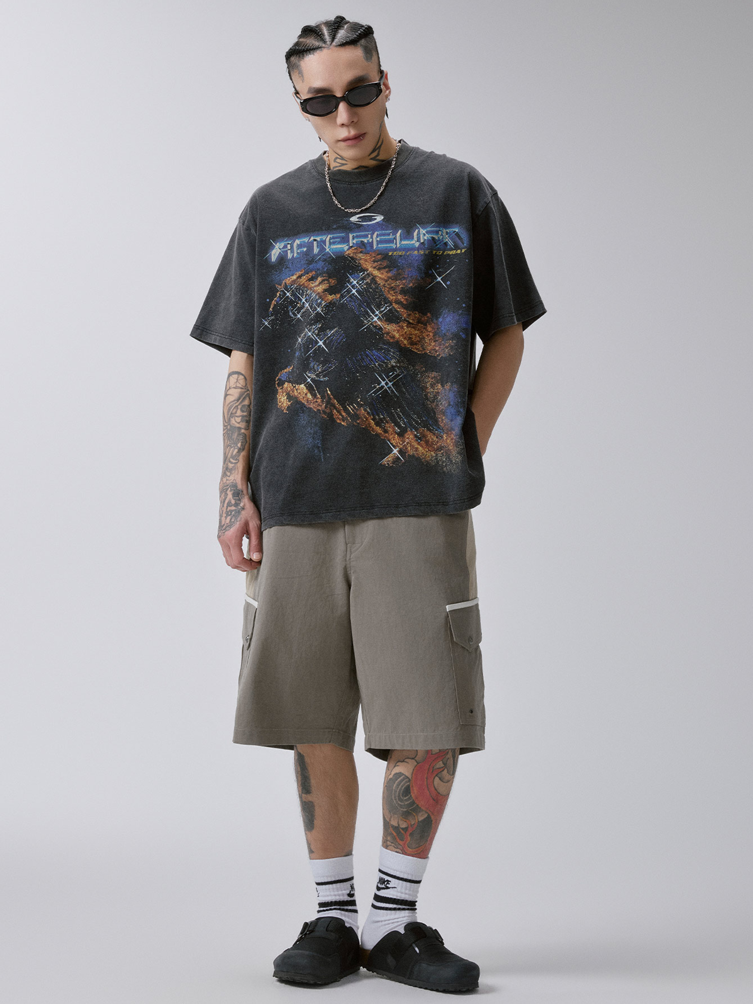 F2CE Outdoor Contrast Cargo Shorts-Shorts-S / 27-31"-Free Shipping Leatheretro